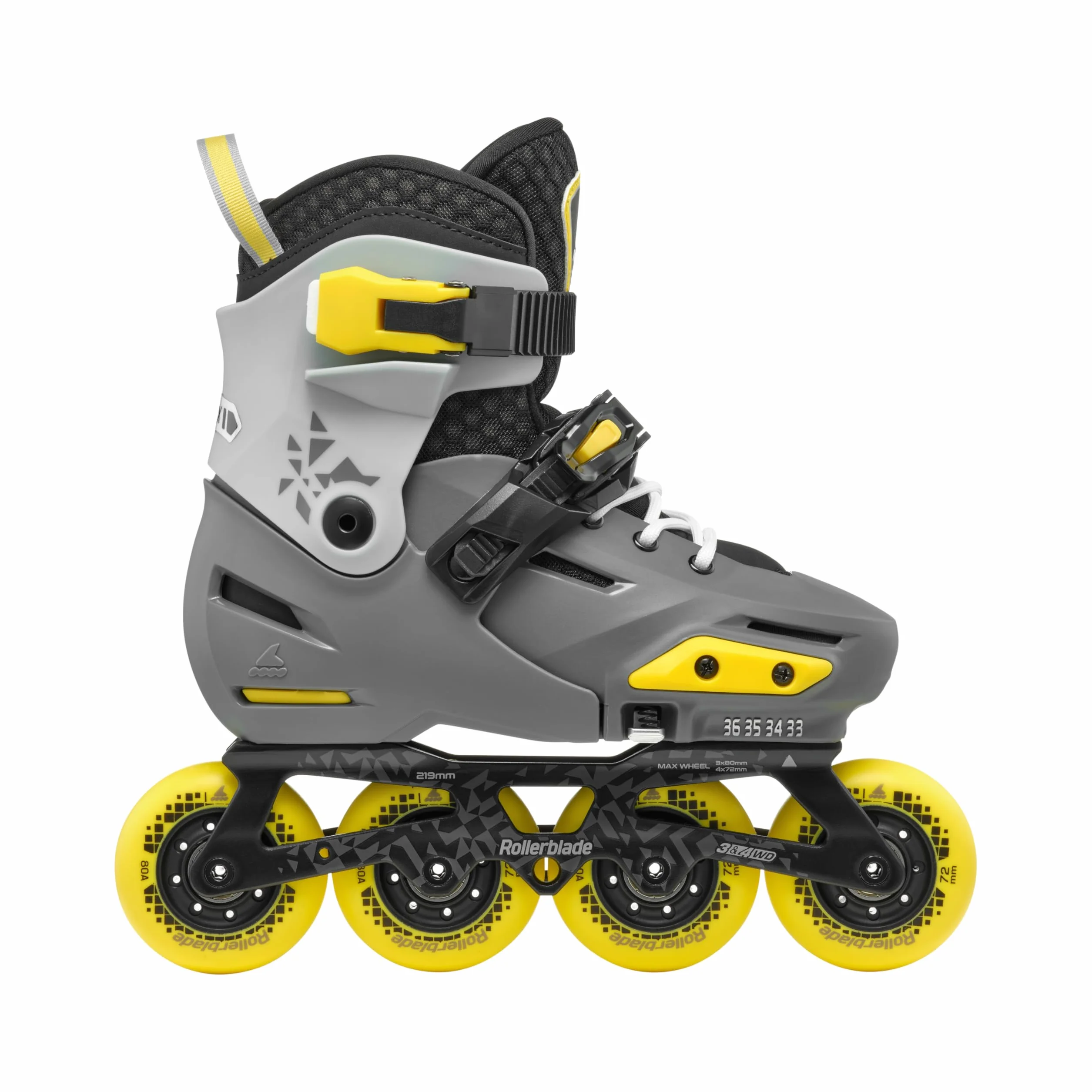 Rollerblade Apex - Patines en línea para niño, Color Amarillo, 37-40