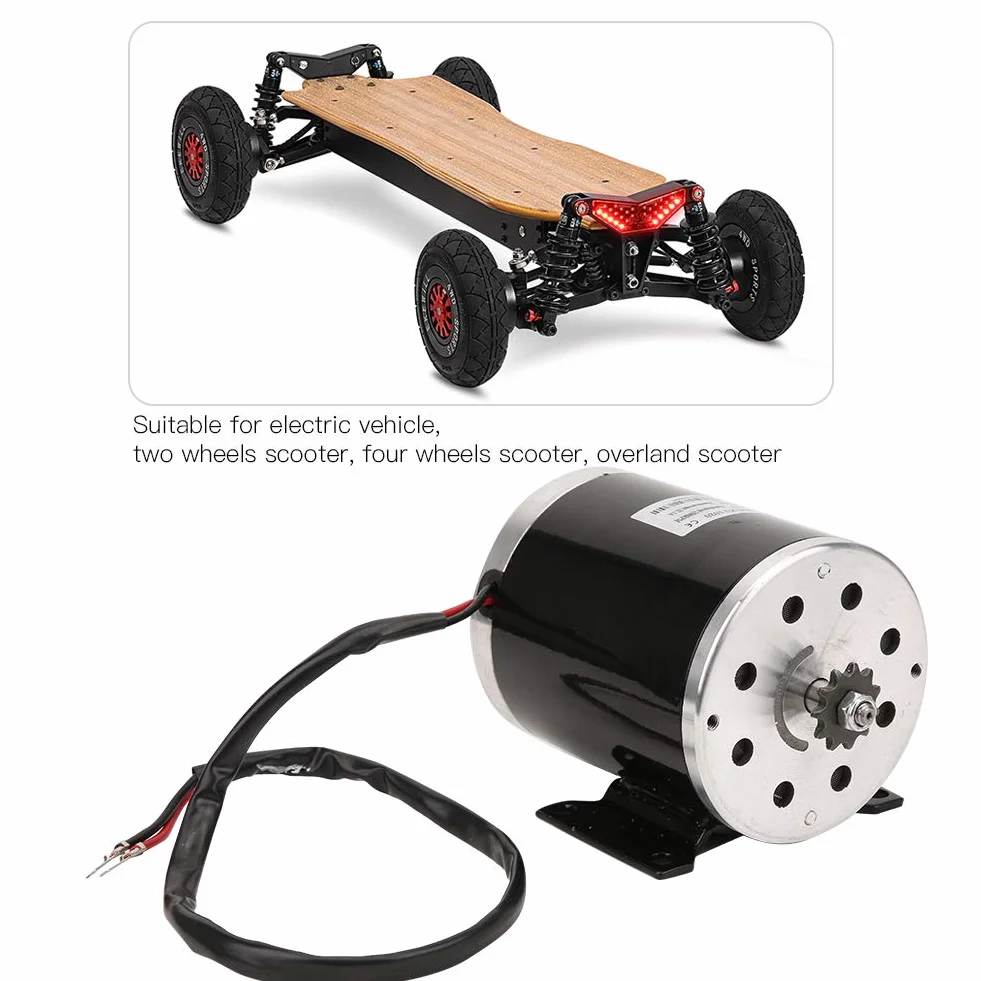 Motor Cepillado 12V 500W 2500 RPM para Scooter Eléctrico