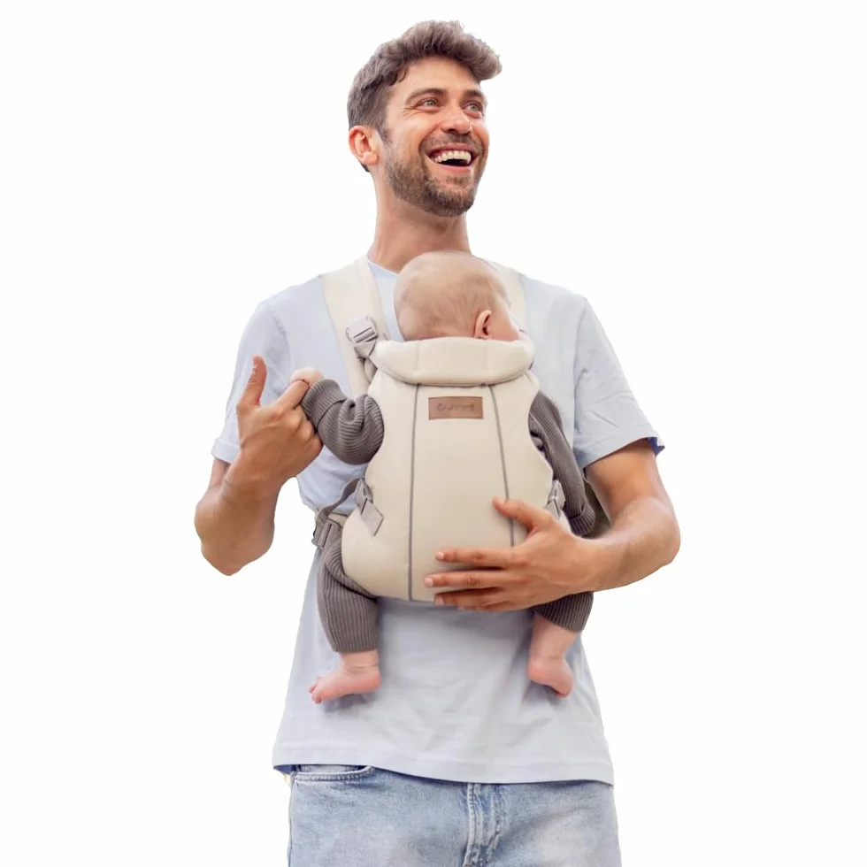Jané Dual Mochila Portabebé Ergonómica, 3,5-15 kg, 3 Posiciones, Transpirable, Beige