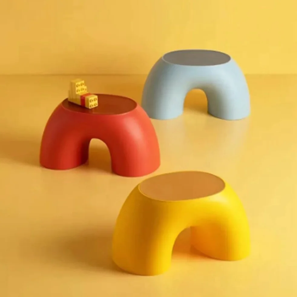 Taburete Arcoíris para Niños Rosa, Muebles de Interior Sala de Estar