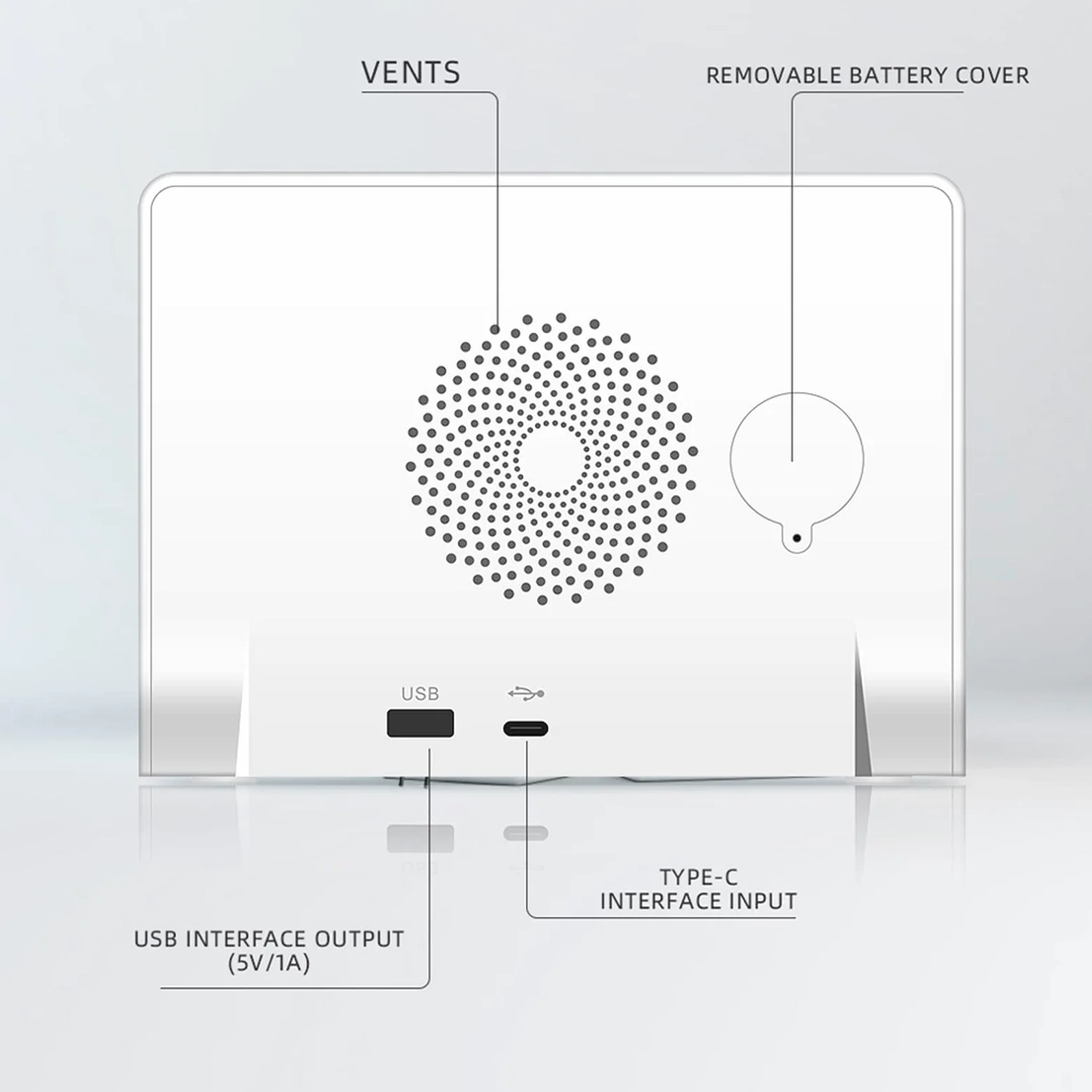 Reloj Despertador, Cargador Inalámbrico Rápido Espejo Reloj Despertador LED Digital Teléfono Soporte de Carga Inalámbrico Calendarios Perpetuos Termómetro para iOS para Xiaomi,Blanco