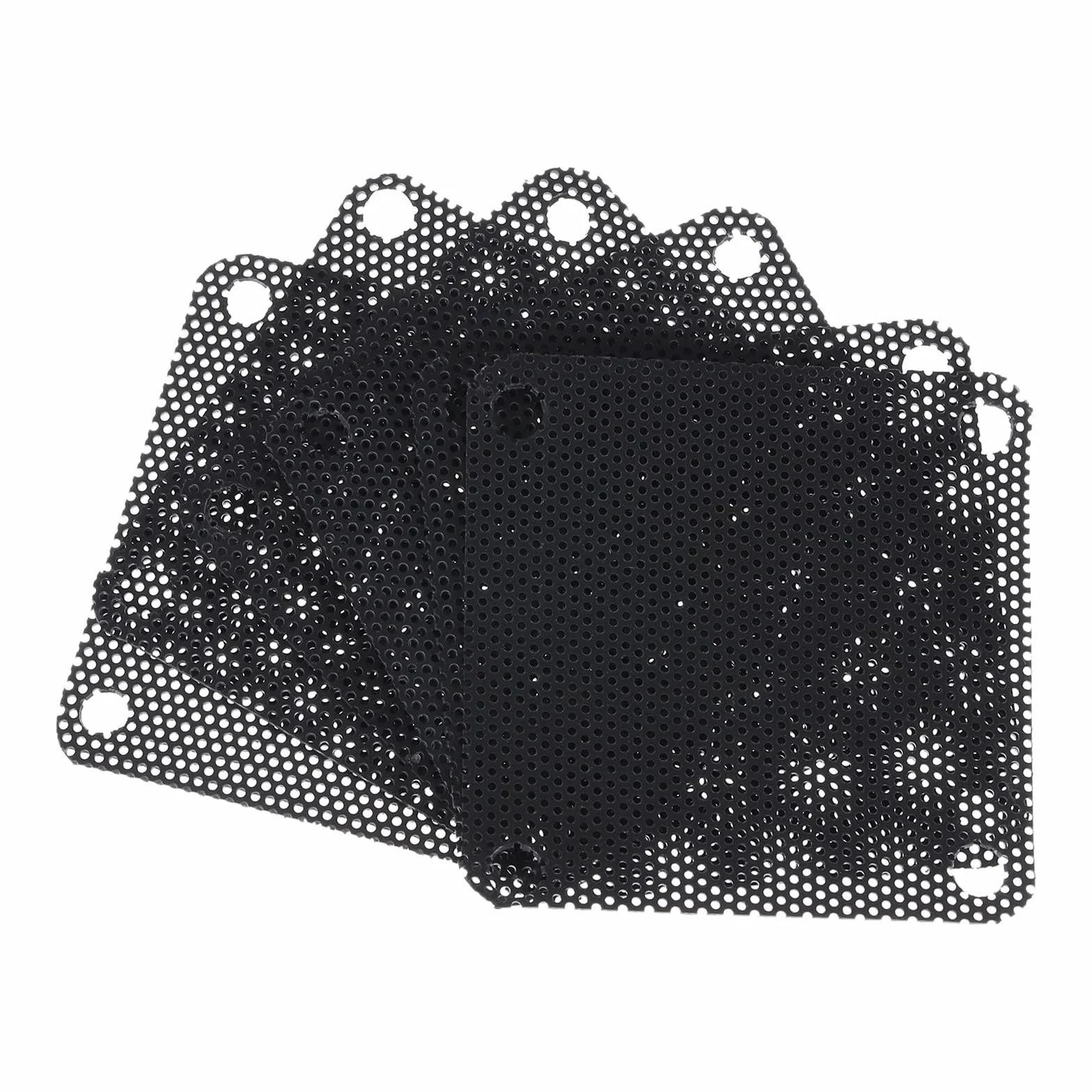 MECCANIXITY 6 filtros de polvo para PC, 50 x 50 mm, de PVC, cubierta de malla a prueba de polvo, rejillas de ventilador para altavoces de chasis de computadora, color negro