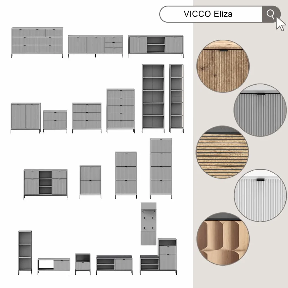 Vicco Mueble de baño Eliza, Roble Vikingo, 40 x 65 cm con una Puerta, Apto para Almacenamiento de artículos de baño montado en la Pared