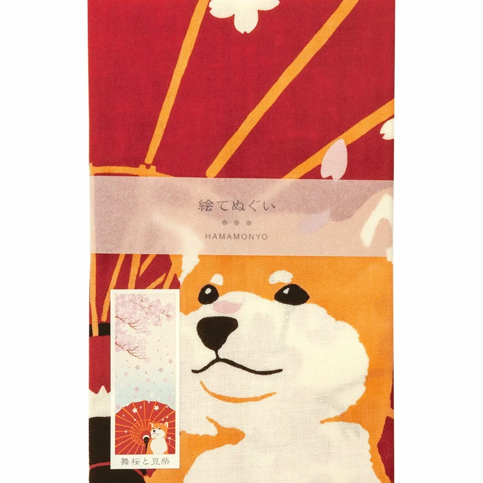 Hamamonyo Toalla Nassen Tenugui Shiba Inu Sakura