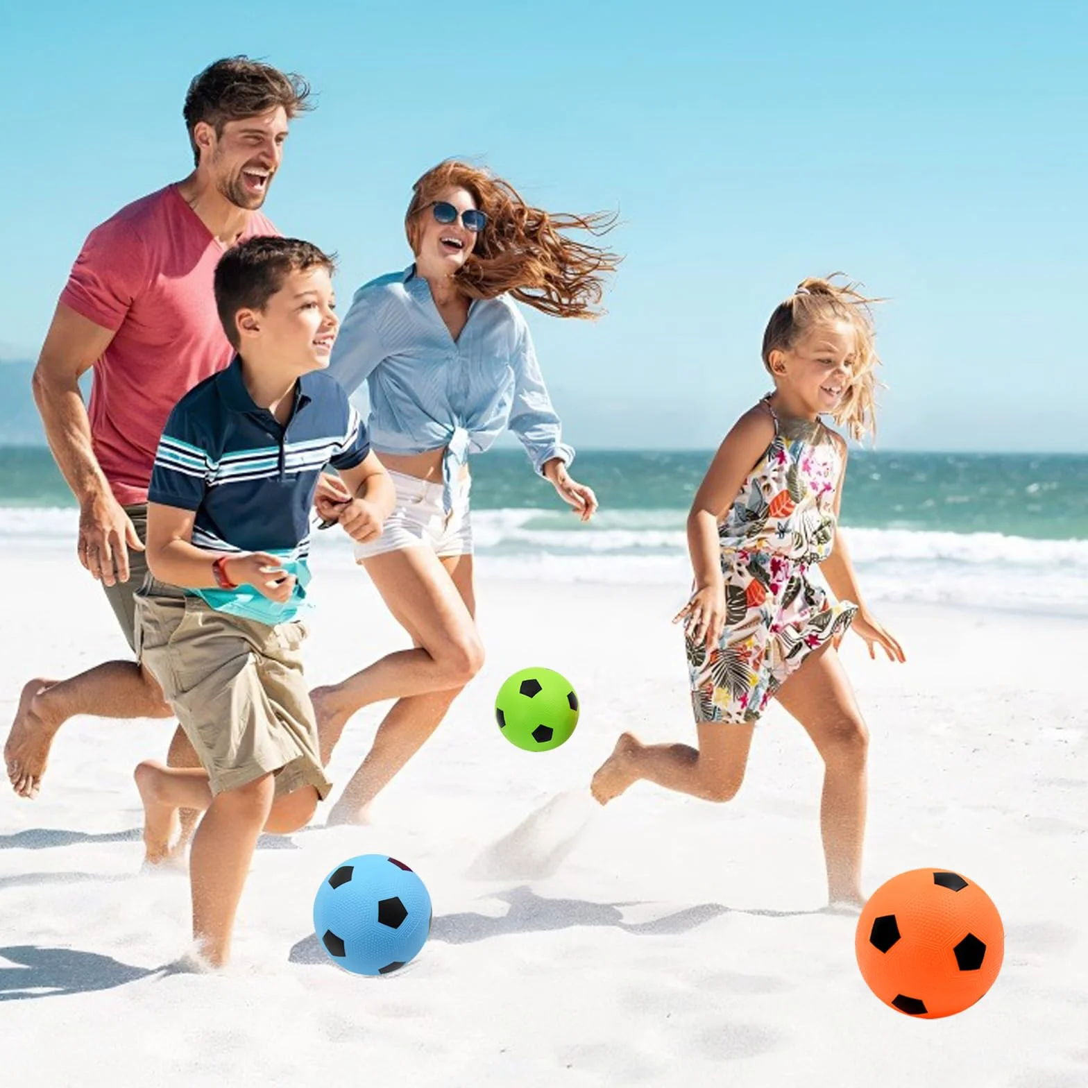 Paquete de 3 mini balones de fútbol de 15 cm con bomba, inflables de colores para piscina o playa