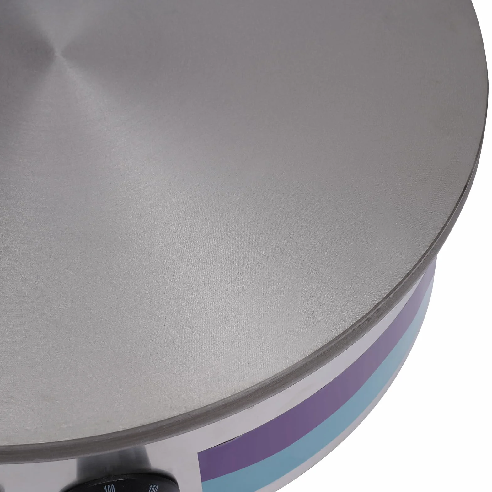 Crepera eléctrica de 3000 W, temperatura de trabajo 50 – 300 ℃, superficie de cocción no montada con diámetro de 45 cm con espátula suministrada