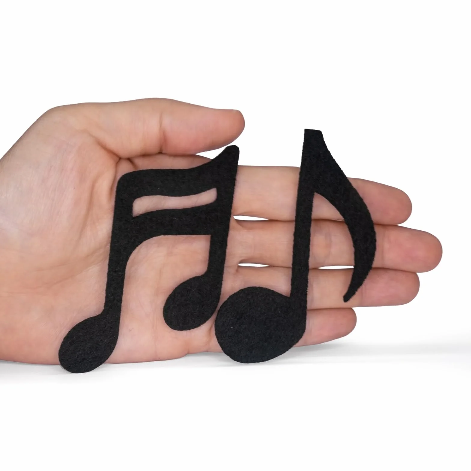 Summer-Ray - Recortes de notas musicales de fieltro – 84 piezas (12 juegos) | Símbolos musicales negros para manualidades, decoraciones de bricolaje, aula, fiestas y álbumes de recortes