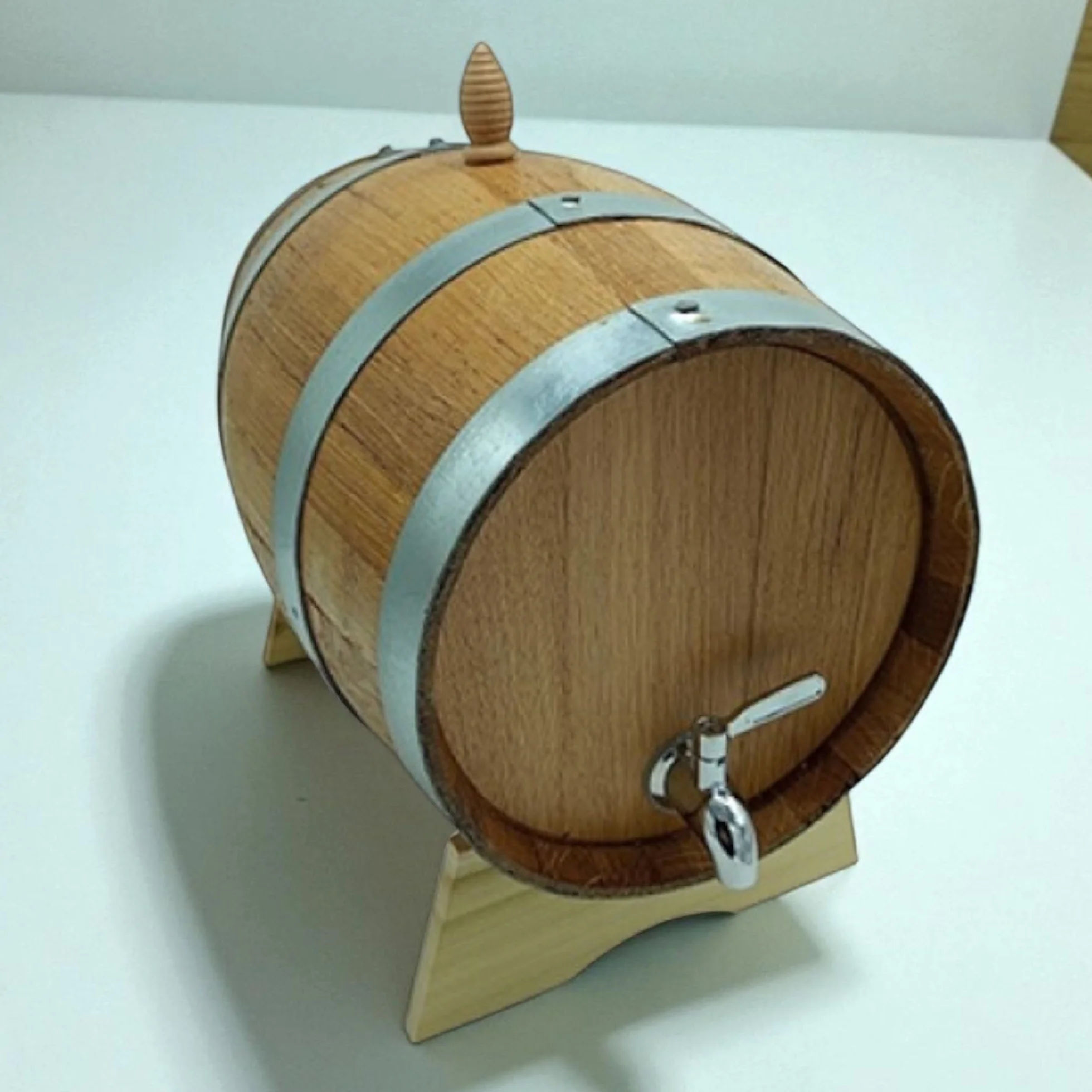 Barril de roble de 10 litros con grifo de acero Generico
