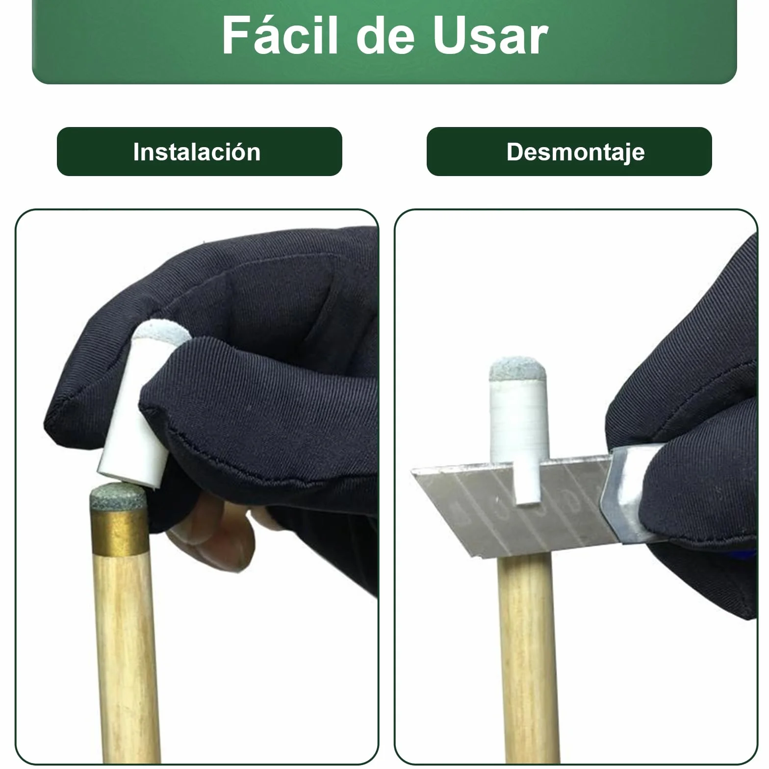 Scettar 45 puntas de Tacos de Billar repuesto(9,10,11,12,13 mm 5 tamaños),Cabeza de palo de reemplazo de billar(Blanco),bucha de bilhar de substituição”