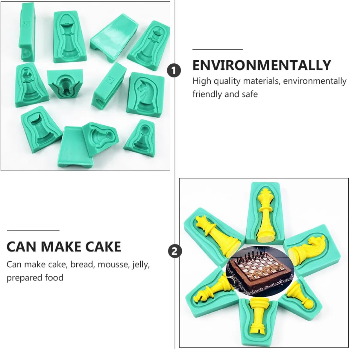 Veemoon 12 Pzs Molde de Silicona para Pastel con Diseño Original, Adecuado para Repostería DIY y Hornear Dulces Únicos