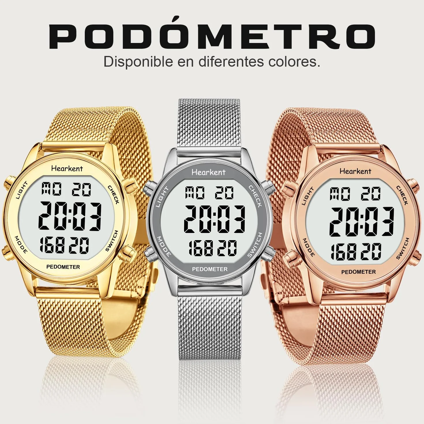 Reloj con podómetro para Caminar, rastreador de Pasos para Mujer con Contador de calorías, Reloj Deportivo Digital Resistente al Agua hasta 30 m, sin Necesidad de Cargar ni de Usar una aplicación