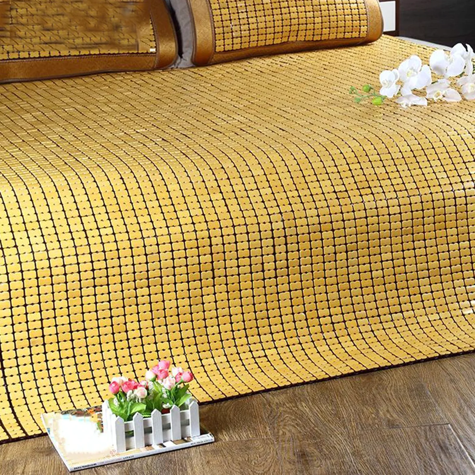 Colchonetas de enfriamiento de Verano, colchoneta de bambú, colchoneta de Cama de enfriamiento, colchón Mahjong Plegable, Cama de enfriamiento de Almohadilla Fresca, Ropa de Cama de Verano,