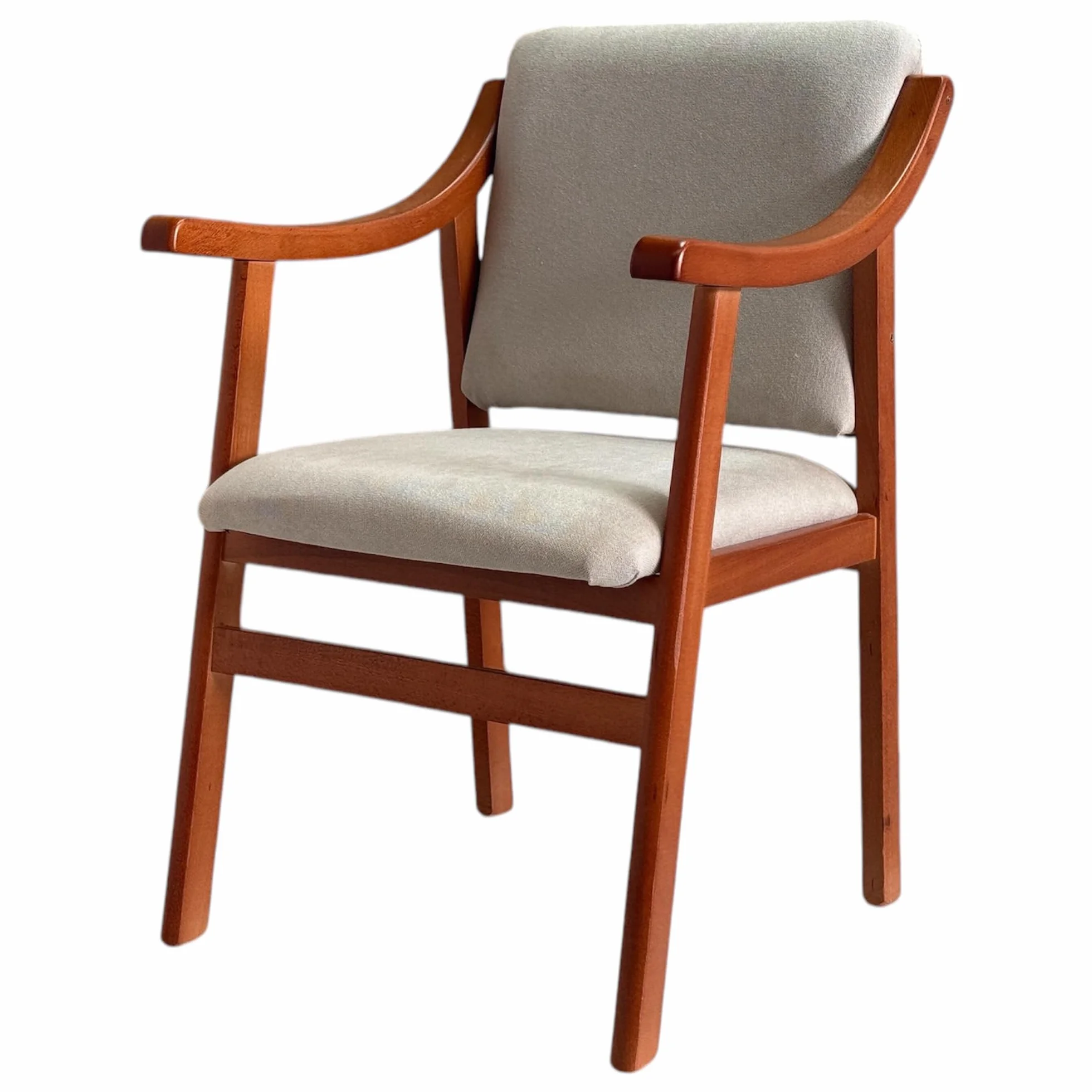 Sillón de Madera Reforzado en Color Cerezo con Varios Tapizados (Cerezo Camel)