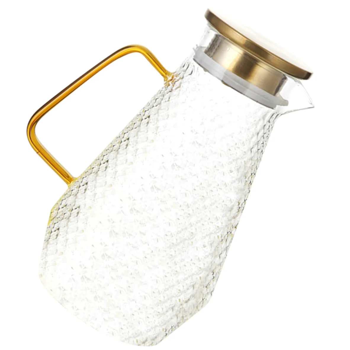 Beavorty Jarra de Agua de Vidrio de Borosilicato Resistente al Calor de 1500ml Tapa y Grifo, Ligera y Segura para Jugos y Té Aromático en Reuniones y Regalos