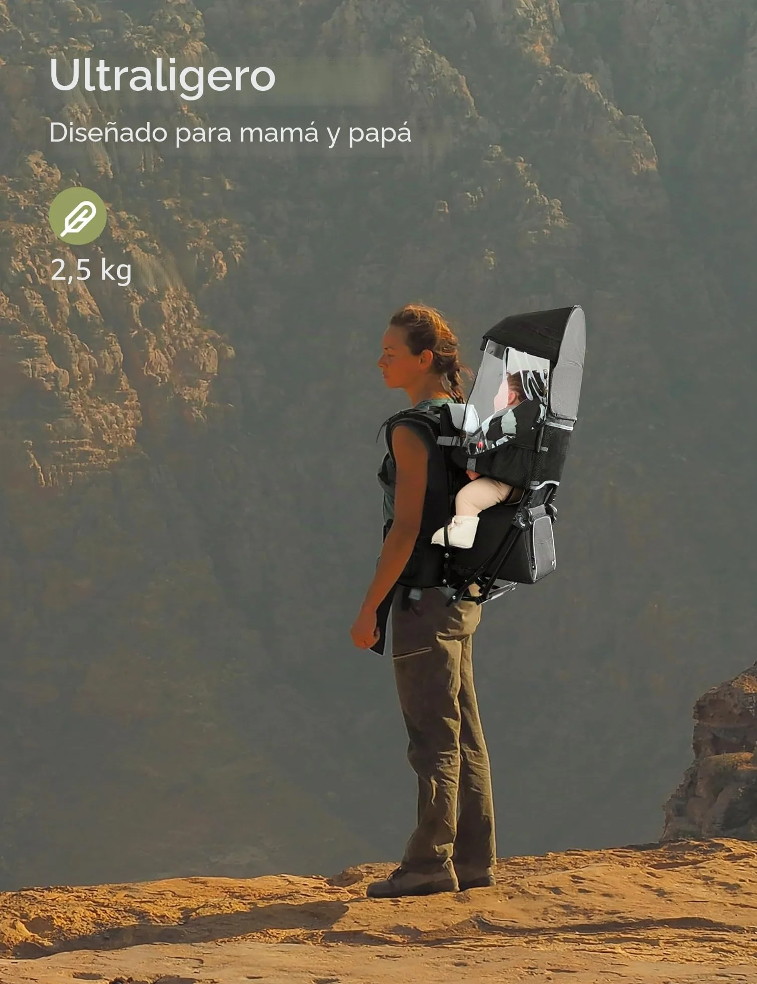Besrey Mochilas Senderismo Portabebés Portador de Bebé Marsupio Viaje Acampada Asiento Negro