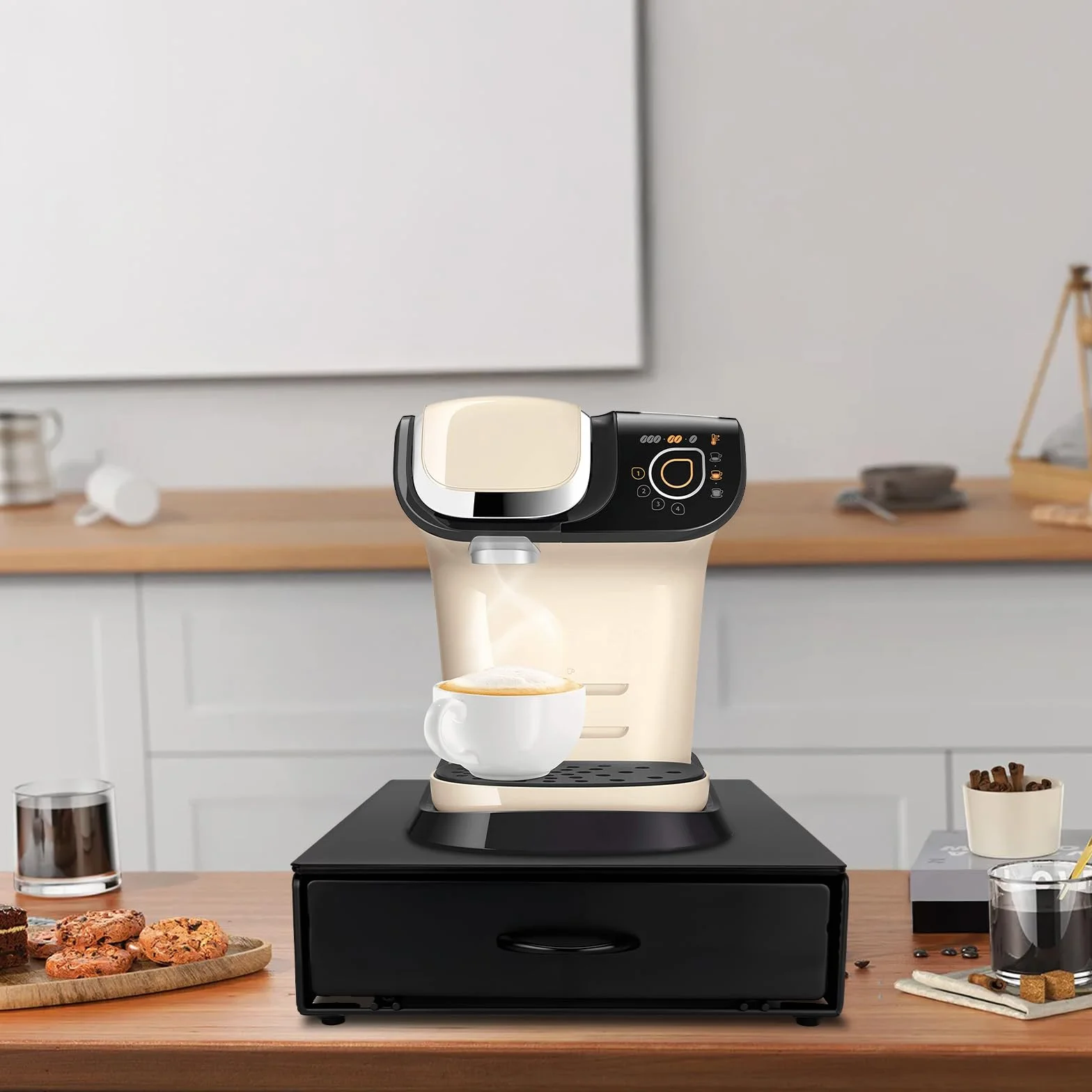 JOYBOY Soporte para Cápsulas de Café,Soporte Organizador,Dispensador Capsulas Compatible,Cajón para Almacenar Cápsulas,Soportes para Cápsulas de Café para 40 Cápsulas Vertuoline