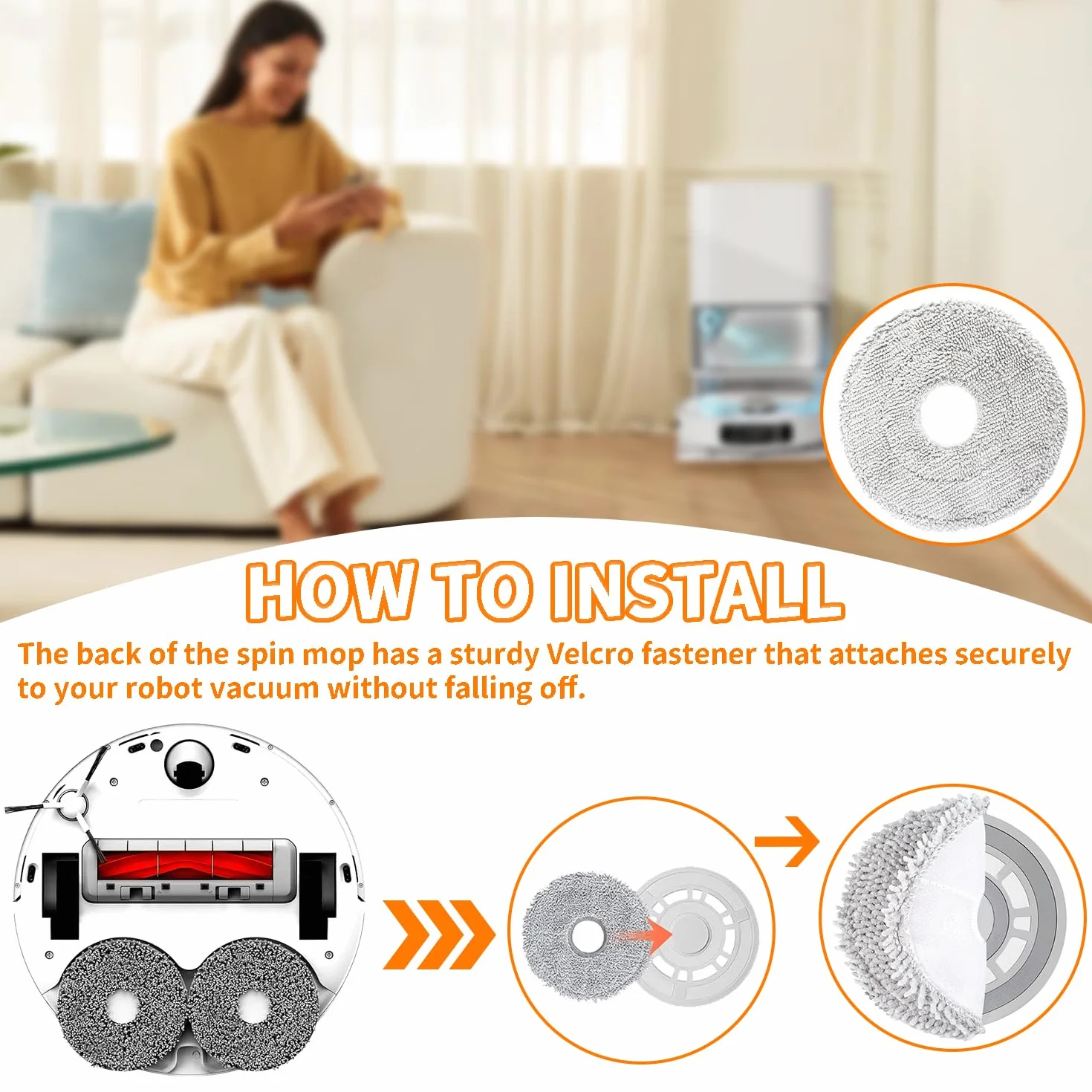 6 Piezas de paños de repuesto para Dreame L10 Ultra L10s Pro L10s Ultra L20 Ultra Xiaomi X10+ aspiradora Robot, Juego de Accesorios de Mopa Húmeda de Microfibra Lavable