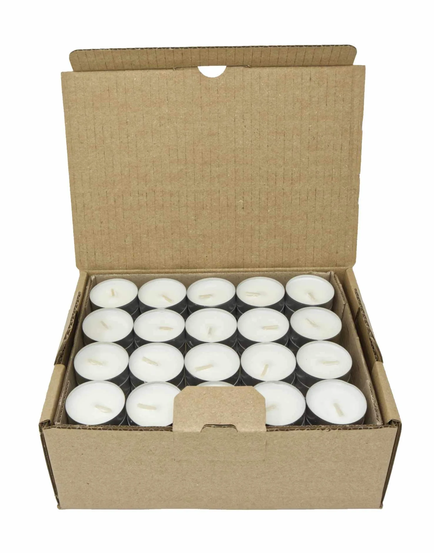 Velas de té naturales sin perfume hechas de velas de cera de soja con 4 u 8 horas de tiempo de combustión Candlelitas Sin parafina en vaso de aluminio reciclable Sin plástico