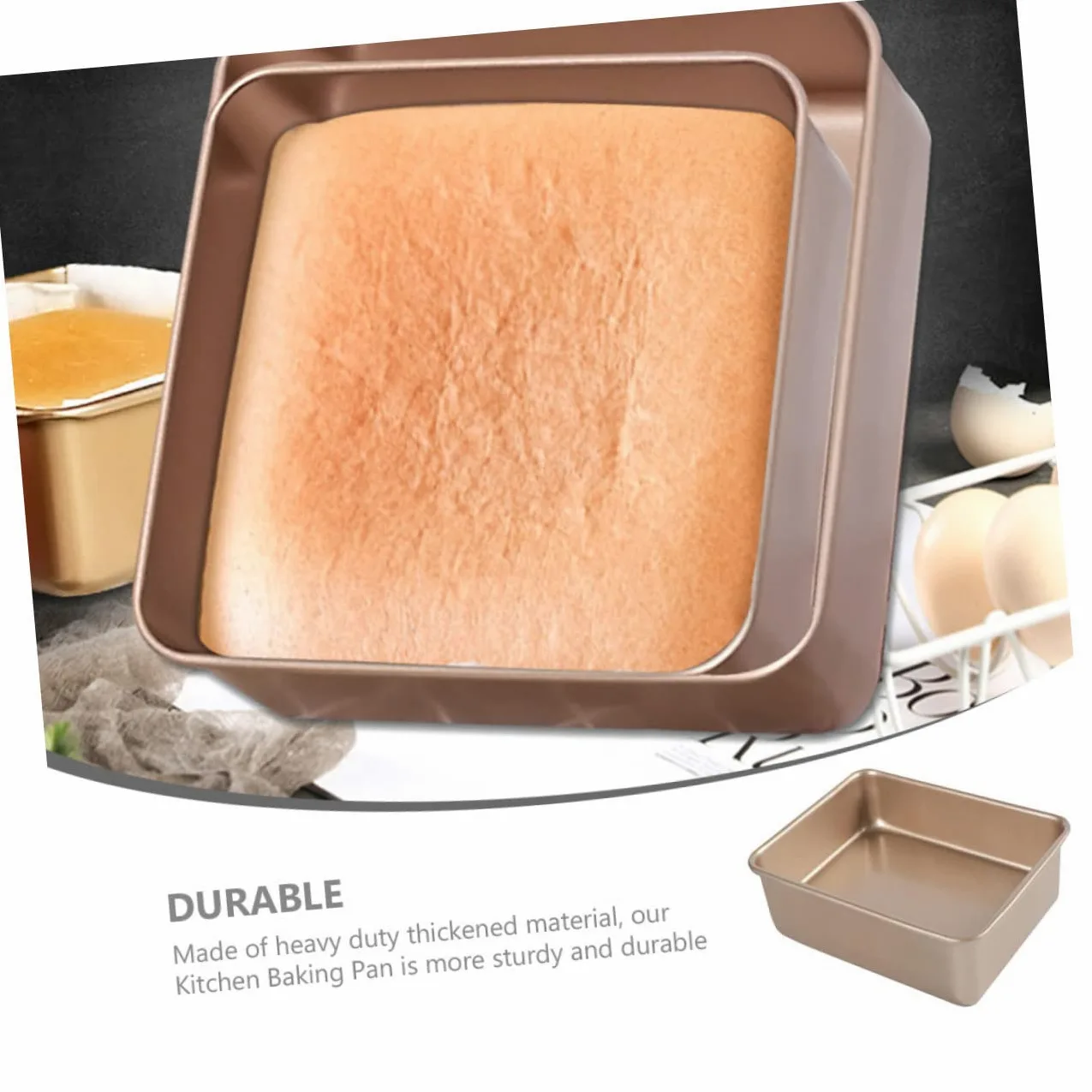 POPETPOP Molde Antiadherente Acero Inoxidable Hornear de Cuadrado Pasteles para Dorado Superficie Lisa Multiusos Repostería y Cocina
