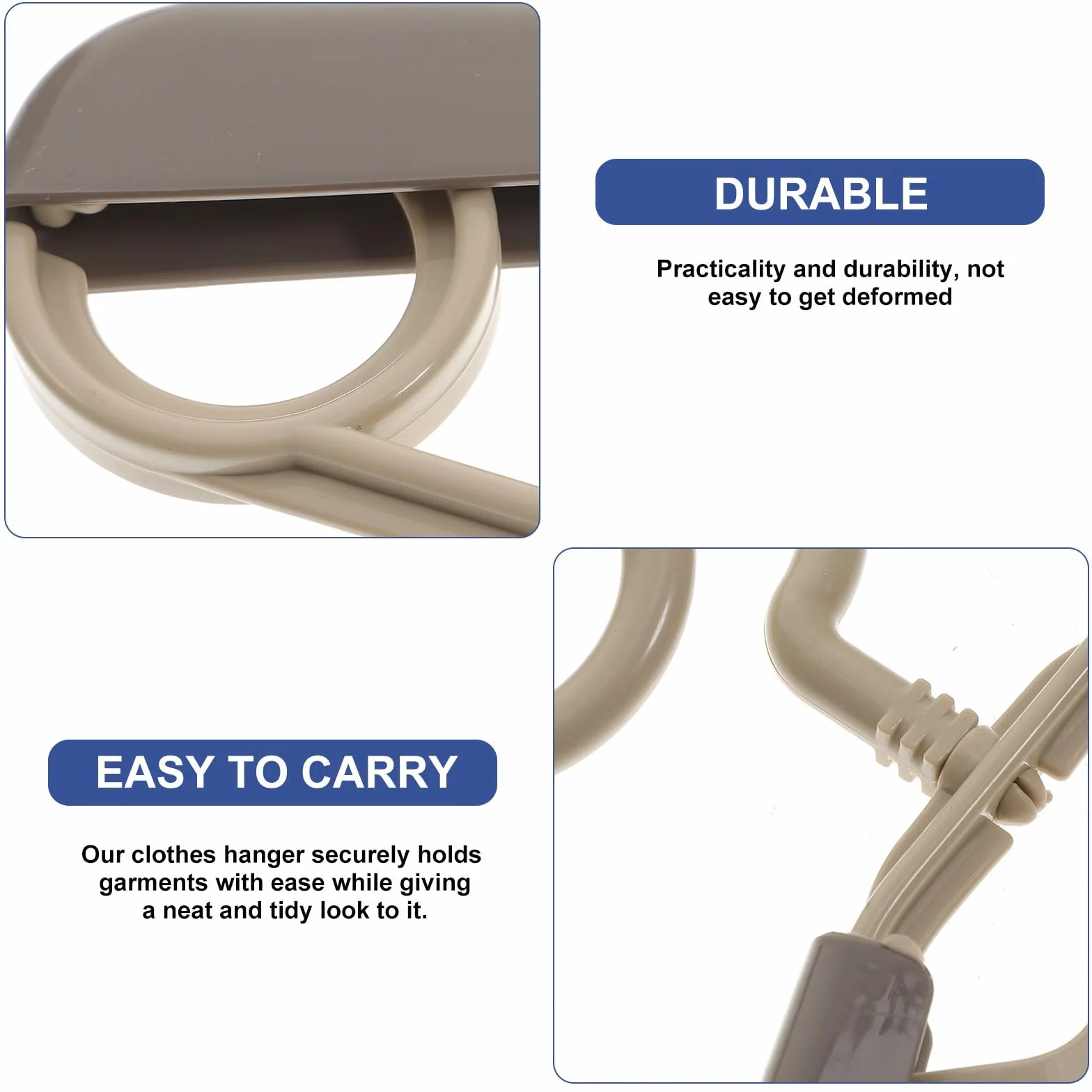 Garneck 10 Perchas Ajustables para Ropa Diseño Ergonómico y Estructura Resistente de Abs, Extra Anchas y Expandibles para Optimizar el Almacenamiento el Armario