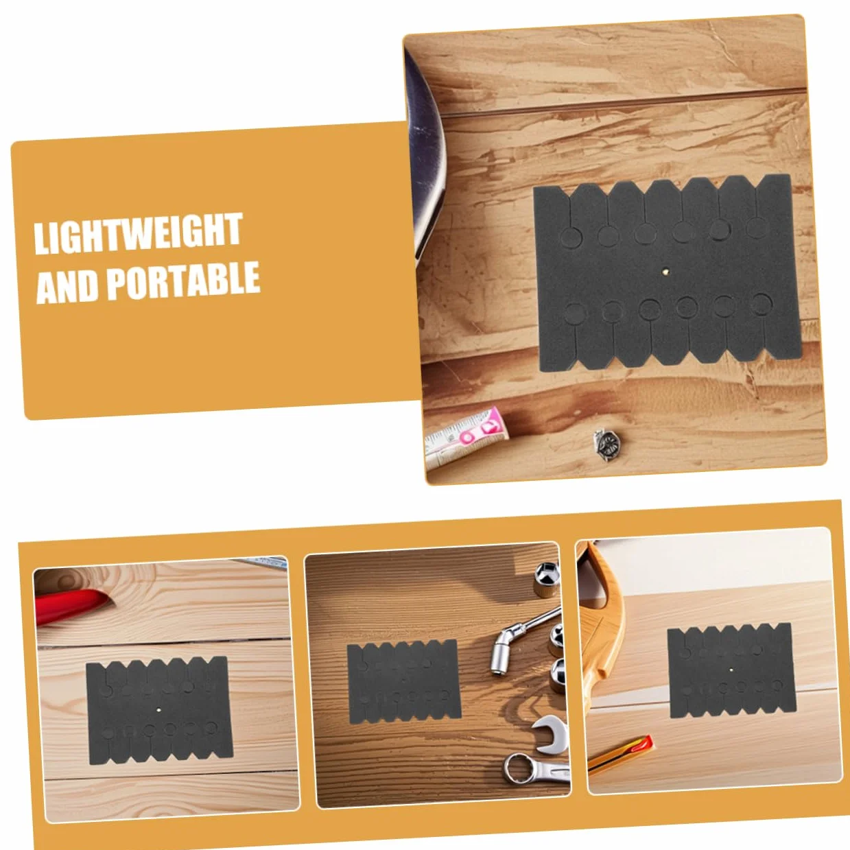 Soporte para Portaflechas de Espuma Negra Rectangular Multifuncional, Paquete de 6 Unidades