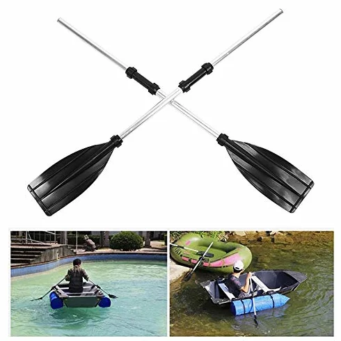 Aramox Remos Kayak Aleación Aluminio Desmontables 125 cm Flotantes Portátiles Pala Ancha Canoa Balsa Moto Acuática