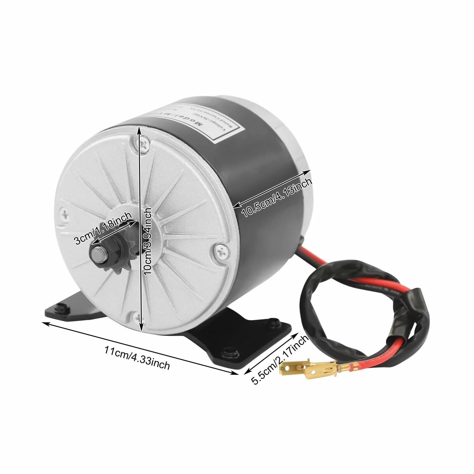 Motor DC 36V 350W 2750 RPM IP54 Cepillo Magnético Permanente Cobre