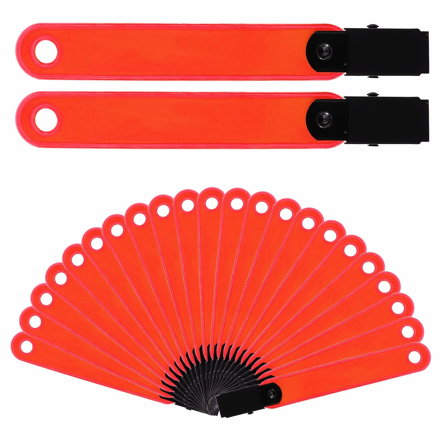 XIHIRCD 24 Uds Marcadores de Sendero Reflectantes con Clips para Senderismo al Aire Libre