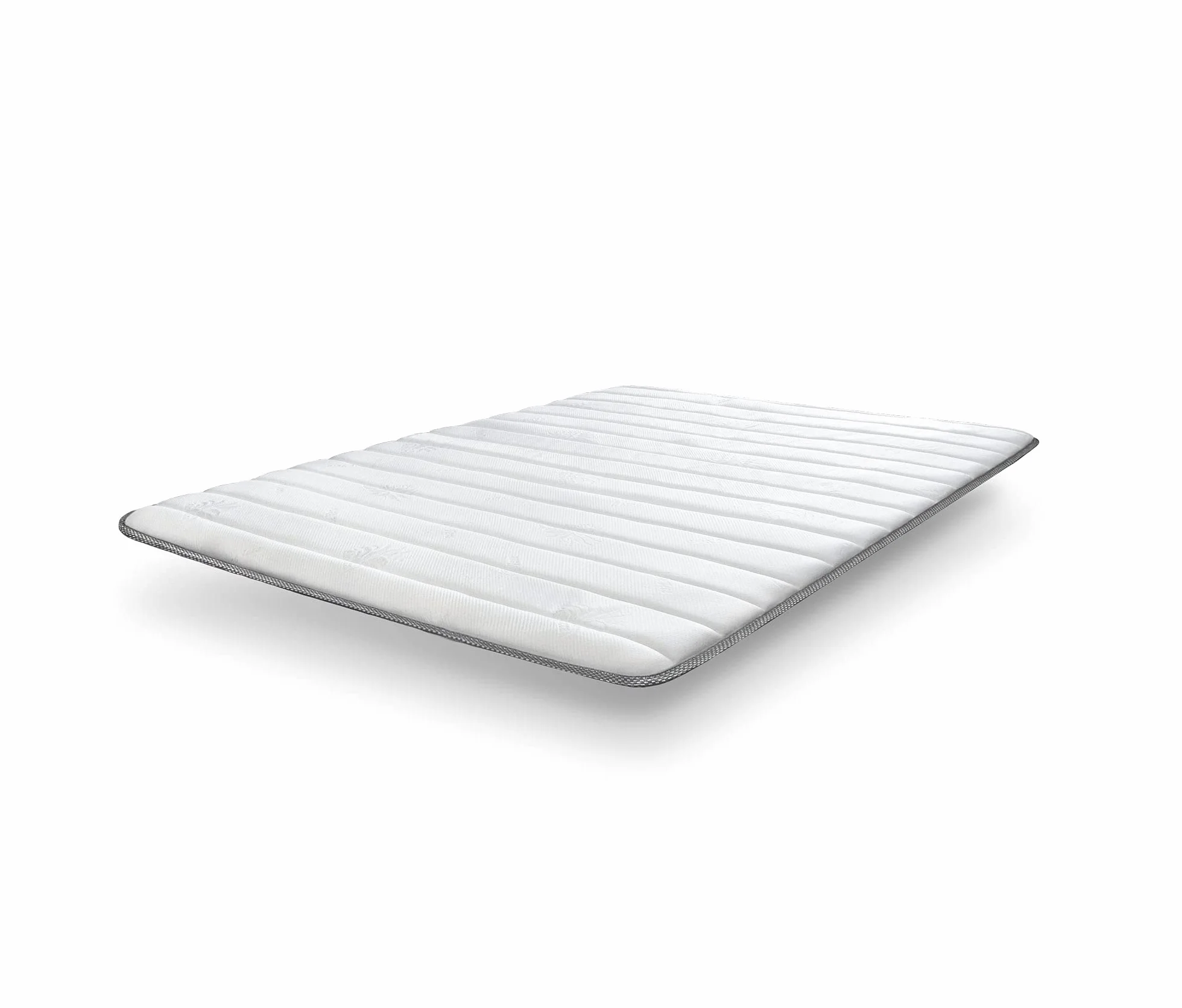 SonnoMATTRESS Topper Vissoft Aloe Vera Basic 150x180x3cm – Acolchado con Espuma Memory Foam y Fibra Suave, Tejido Aloe Vera Transpirable y Antialérgico, Mejora el Confort y alarga la Vida del colchón
