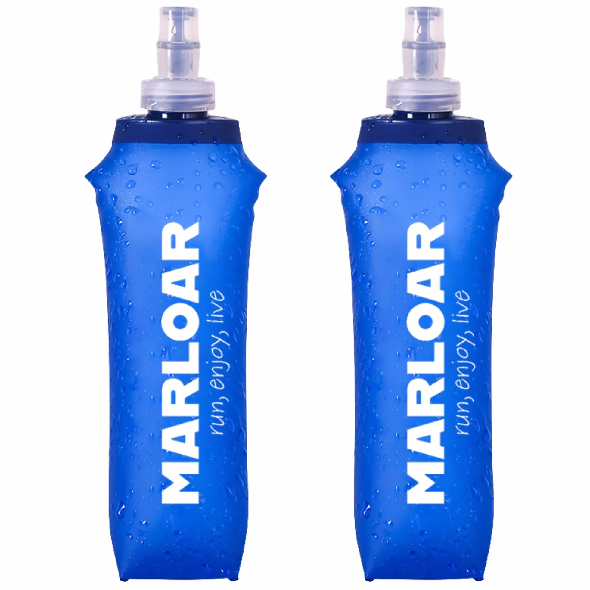 Soft Flask 500ml Botella Plegable Silicona Pack 2 Unidades para Running Trail Running Ciclismo Senderismo BPA Free AZUL 250 ML