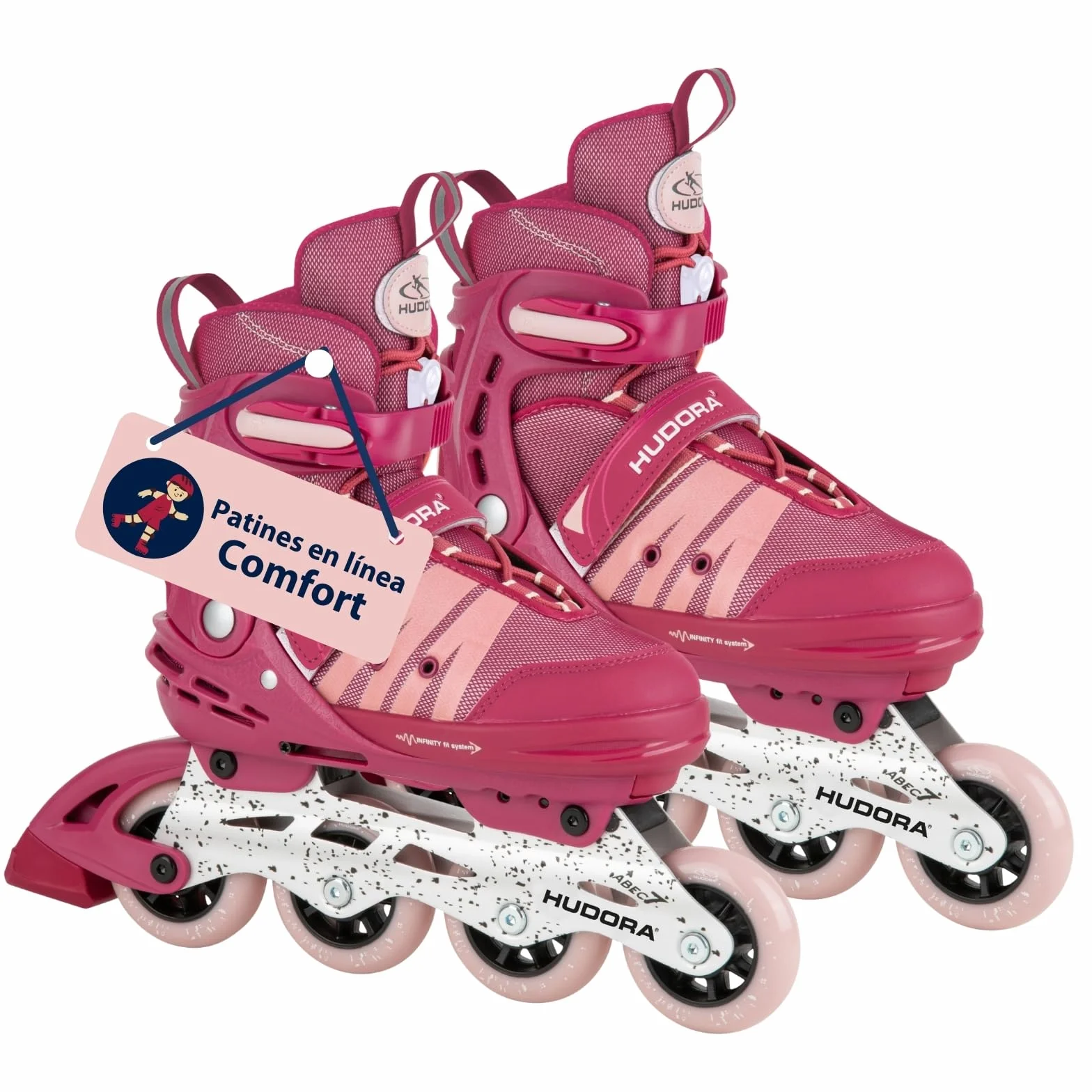 HUDORA Patines en línea Comfort Softboot Patines en línea Ajustables en Longitud y Ancho