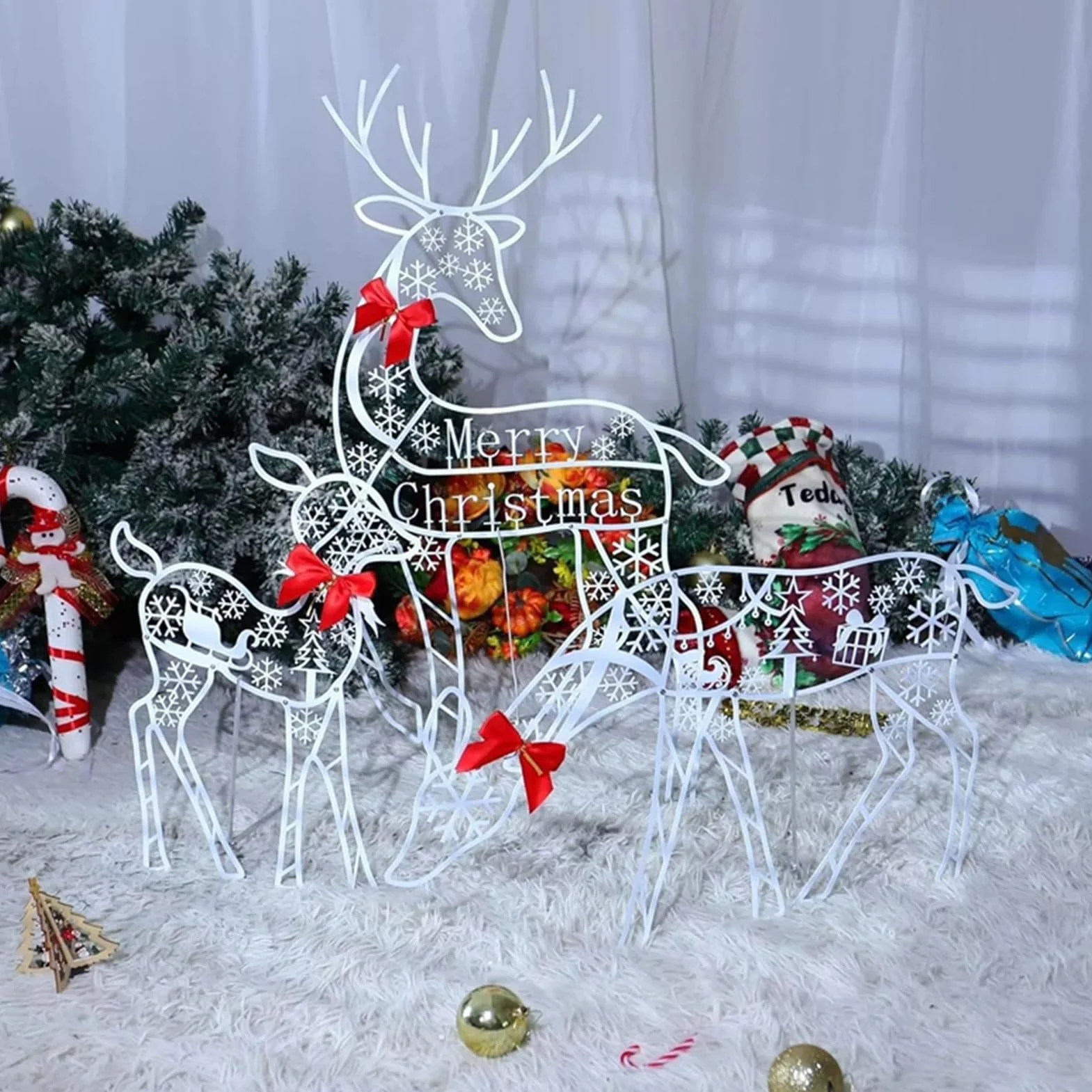 Navideños Para Exterior Decoración Navideña Porche | Decoraciones Festivas De Jardín para Propietarios Planificadores Vecindario Patio Delantero Invierno Jardín Patio Trasero