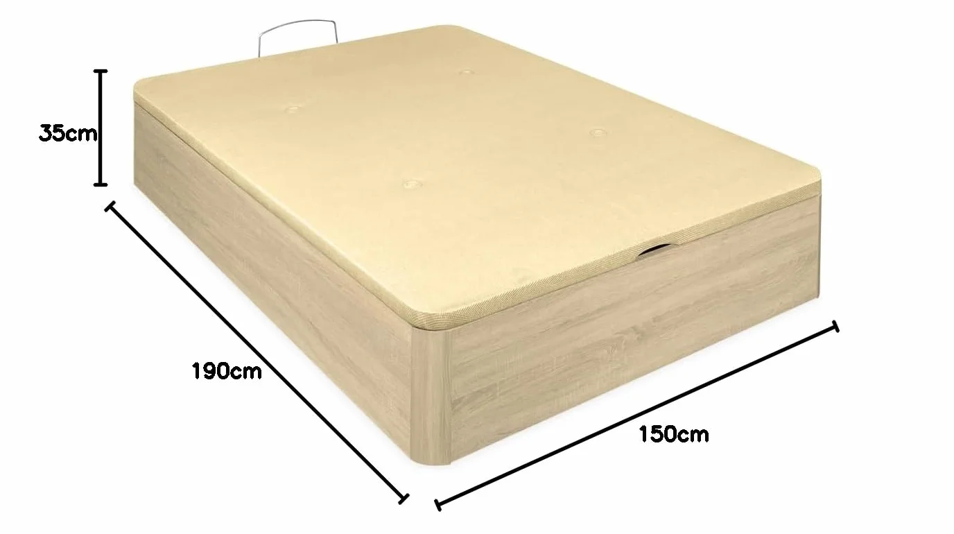 mattfy - Canapé Abatible Extra Reforzado Gran Capacidad con Tapa Transpirable, Esquinas Redondeadas, 150 x 190, Cambria