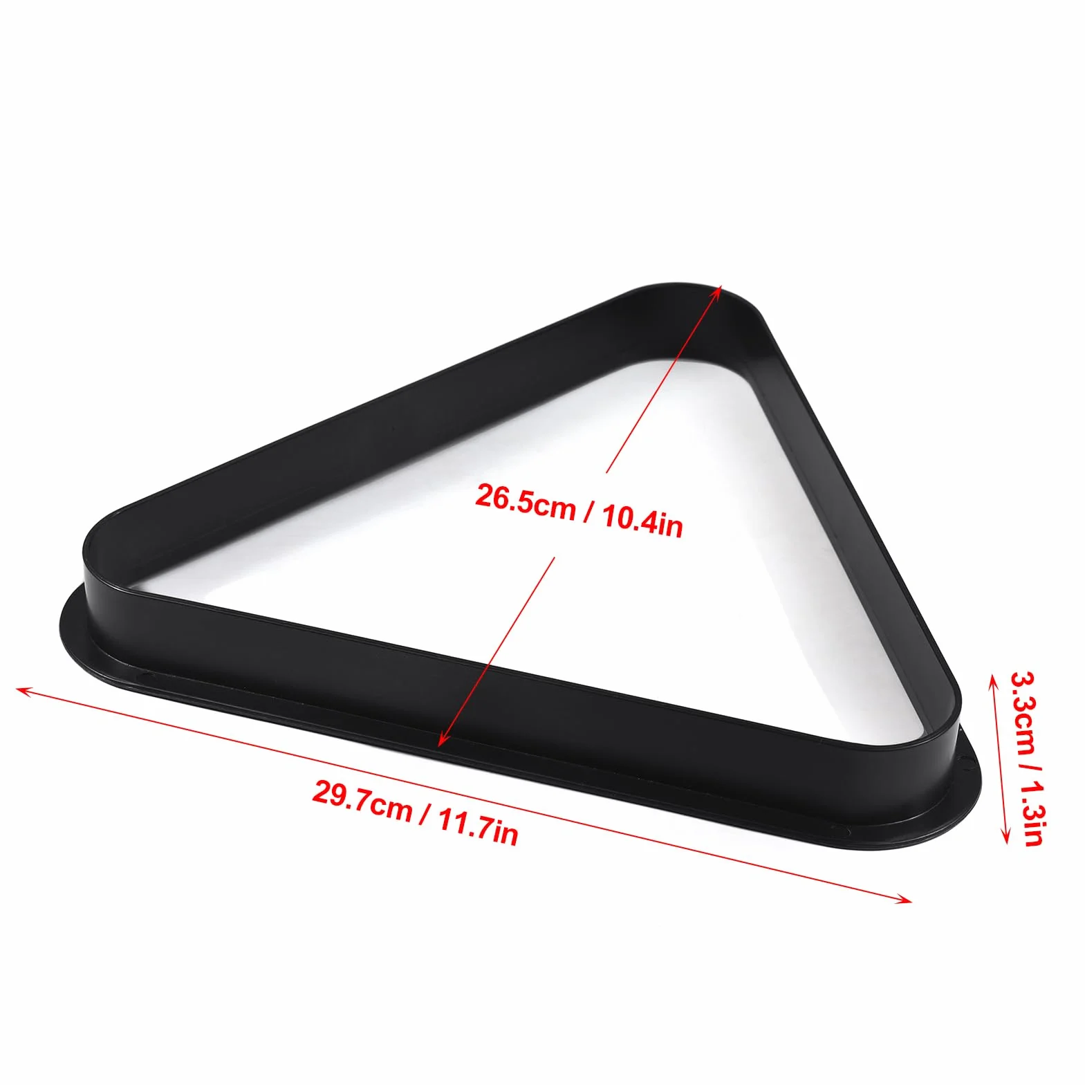 Estante triangular de plástico para billar 2-1/4 pulgadas