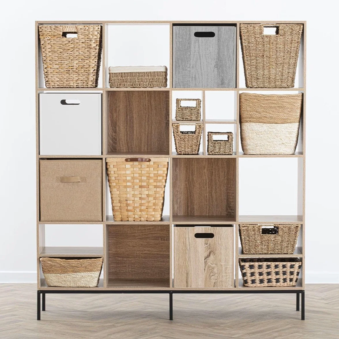 5five - Caja de almacenaje cúbica Mix'N'Modul, efecto roble, 31 x 31 x 31 cm - Para muebles modulares, cestas y cajas