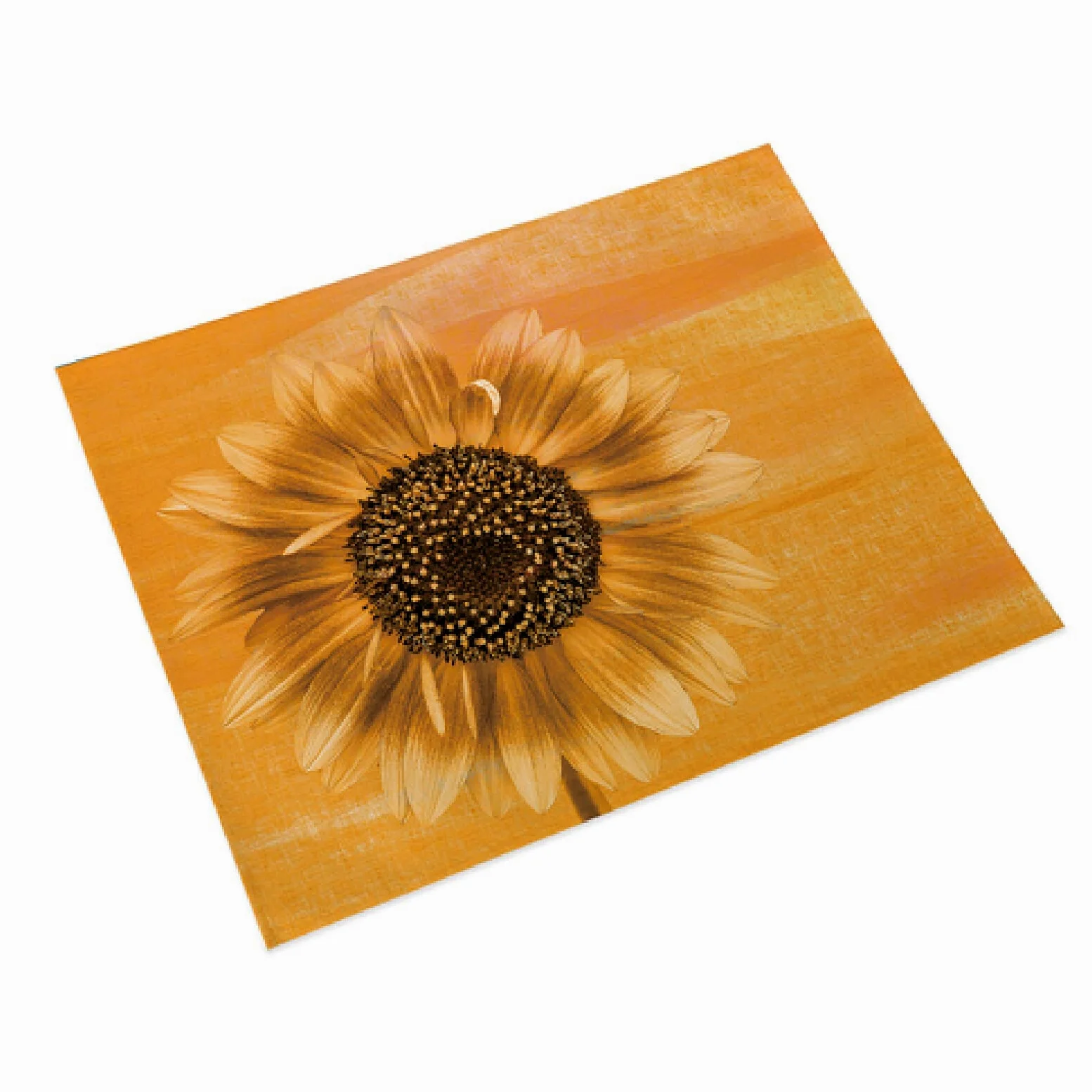 Manteles Individuales Naranja Girasol Salvamanteles Individuales Algodón Lino Lavable Individuales Mesa Resistente al Calor Bajoplatos Tapetes para Mesa Bajoplatos 30x45cm 6 Pcs