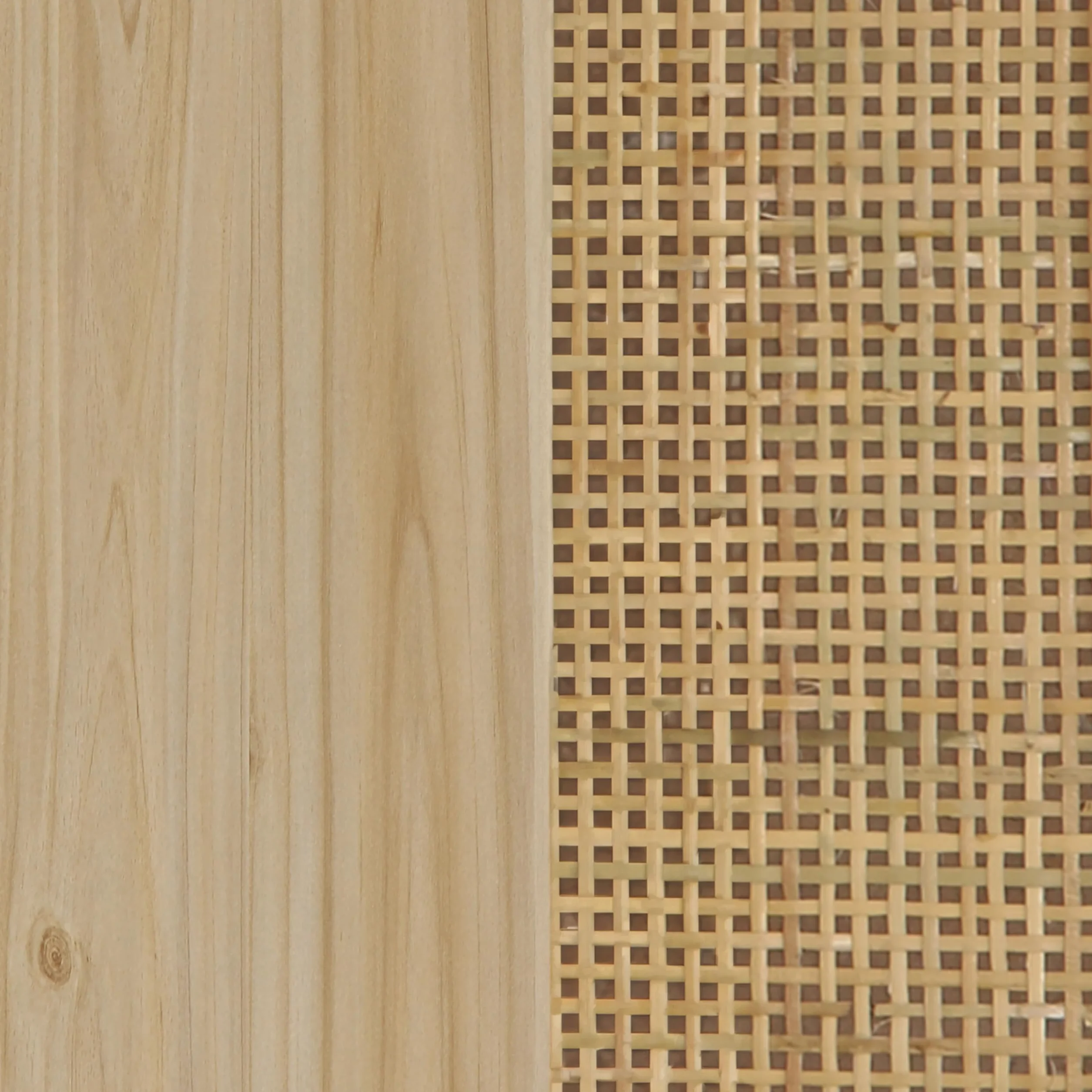 duehome | Made, Baúl, Banco de Almacenaje, Acabado en Pino y Rattan, Medidas: 80 cm (Largo) x 40 cm (Alto) x 40 cm (Fondo)