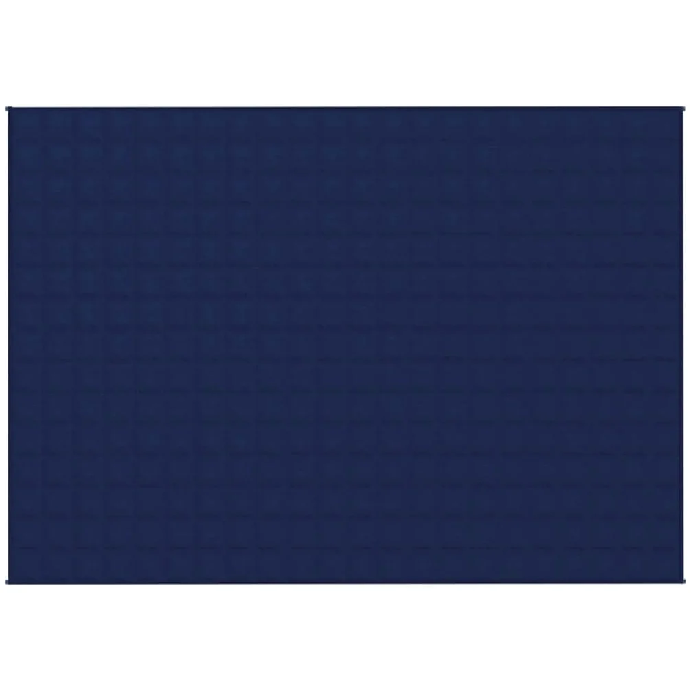 Manta ponderada azul 155 x 220 cm 7 kg Tejido-Classic Manta ponderada - Manta antiestrés - Manta pesada para un sueño profundo y un mejor descanso - Manta de algodón ponderada 100% - Weighte