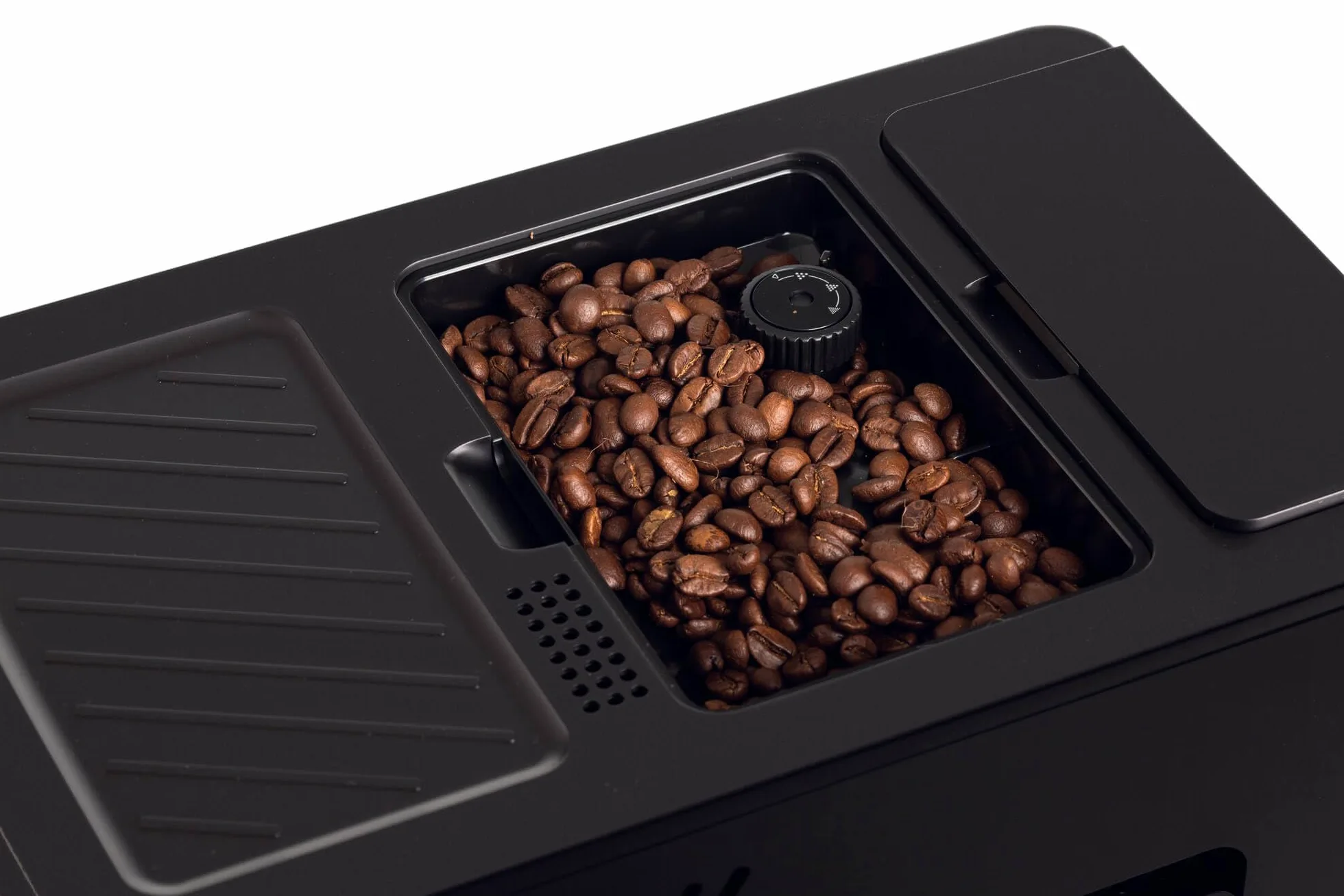 Ariete 1452 Diadema, cafetera automática, 1350W, 19 bar de presión, para café, americano y agua caliente, dispositivo capuchino, pantalla LED, dispensador ajustable, negro