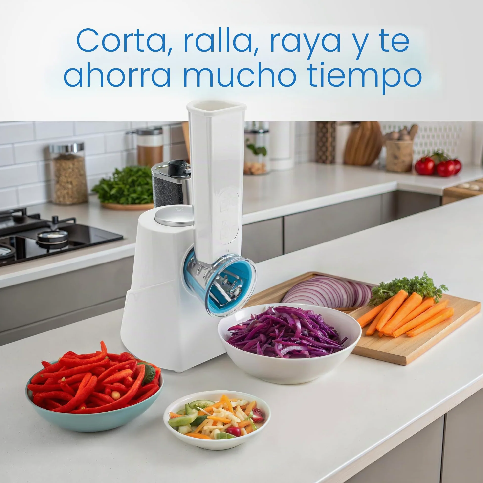 Clatronic Me 3604 Robot De Cocina Multi Express Para Cortar Y Rallar, Blanco