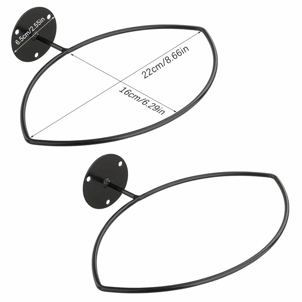 Soporte de Rugby 2 Piezas Oval Estante de Almacenamiento de Balones de Pared