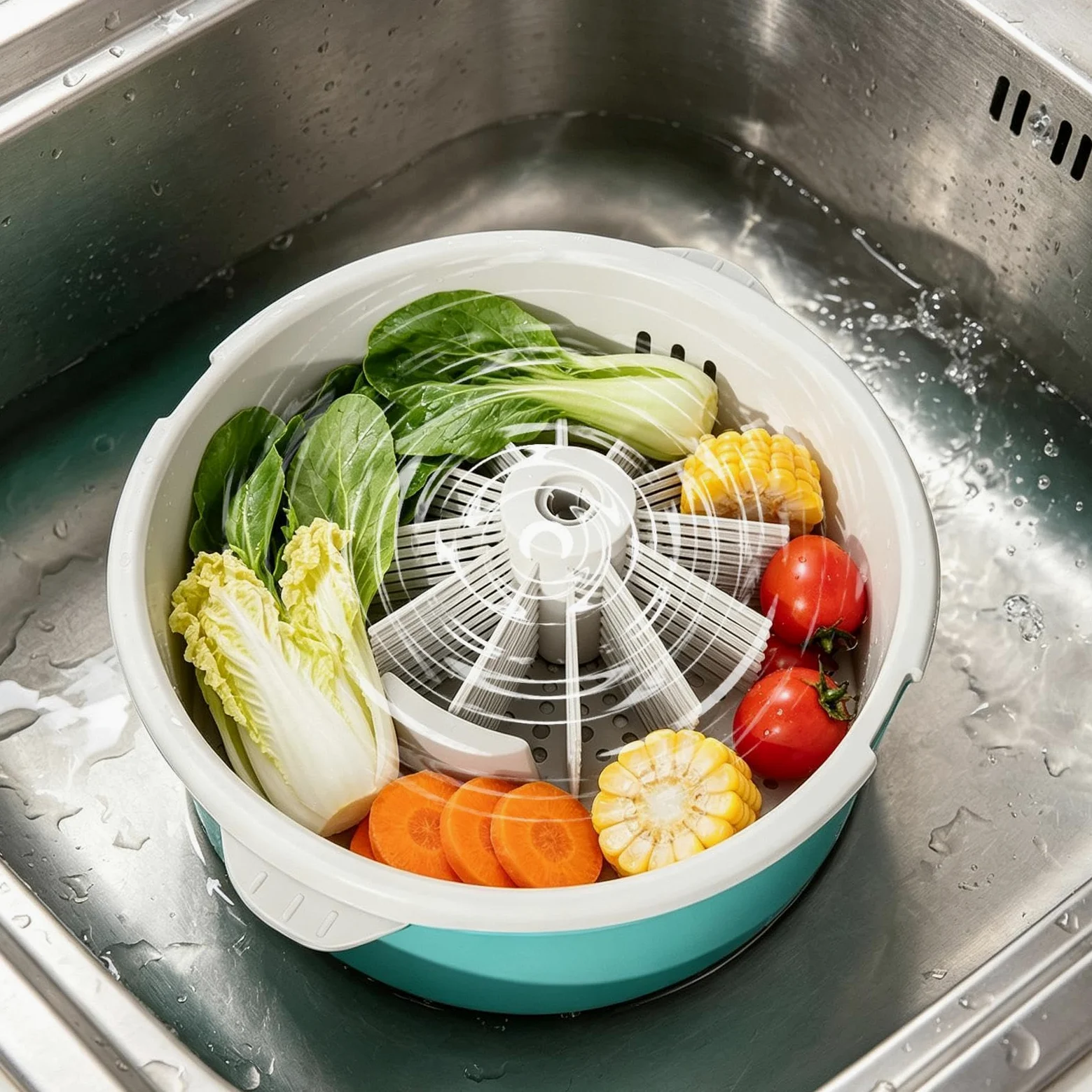 Centrifugador de ensalada Limpieza manual Secado rápido Limpiador multiusos | - Y lavadora de verduras para bayas, ensaladas, alimentos, cereales, hogar, cocina, apartamento,