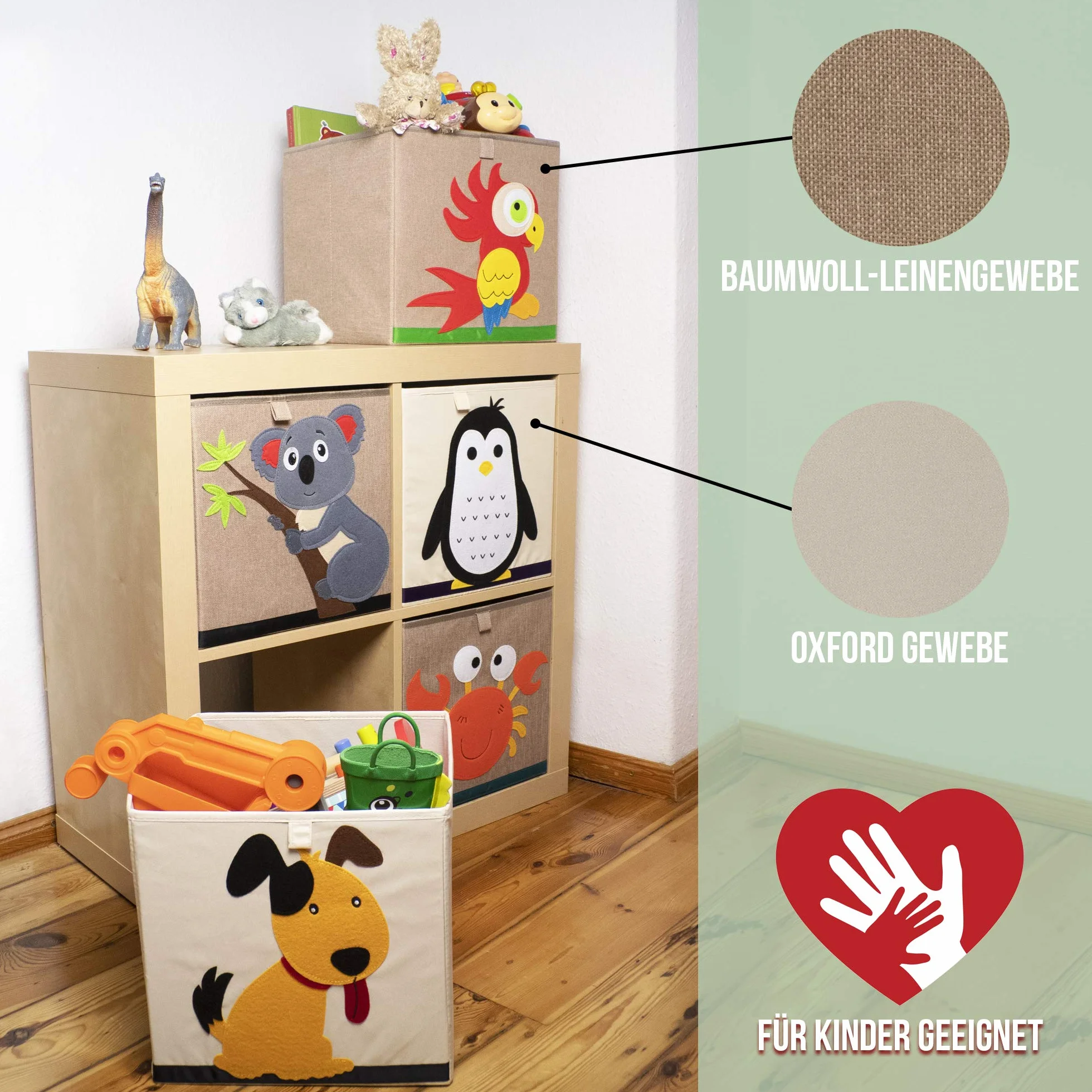 Caja de almacenamiento infantil cerdo claro