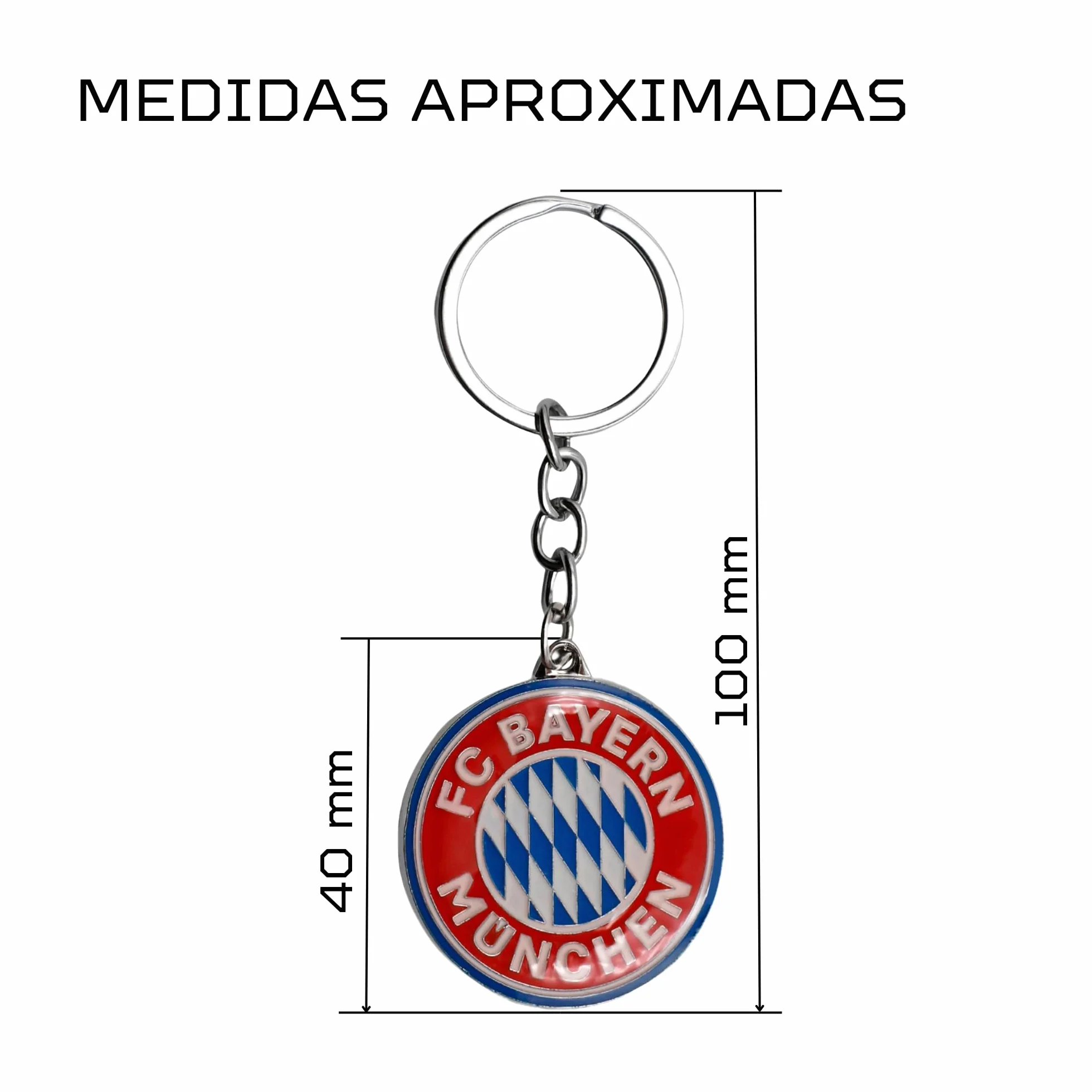 AUTOZOCO Llavero metálico Bayern Múnich edición de aficionado multicolor