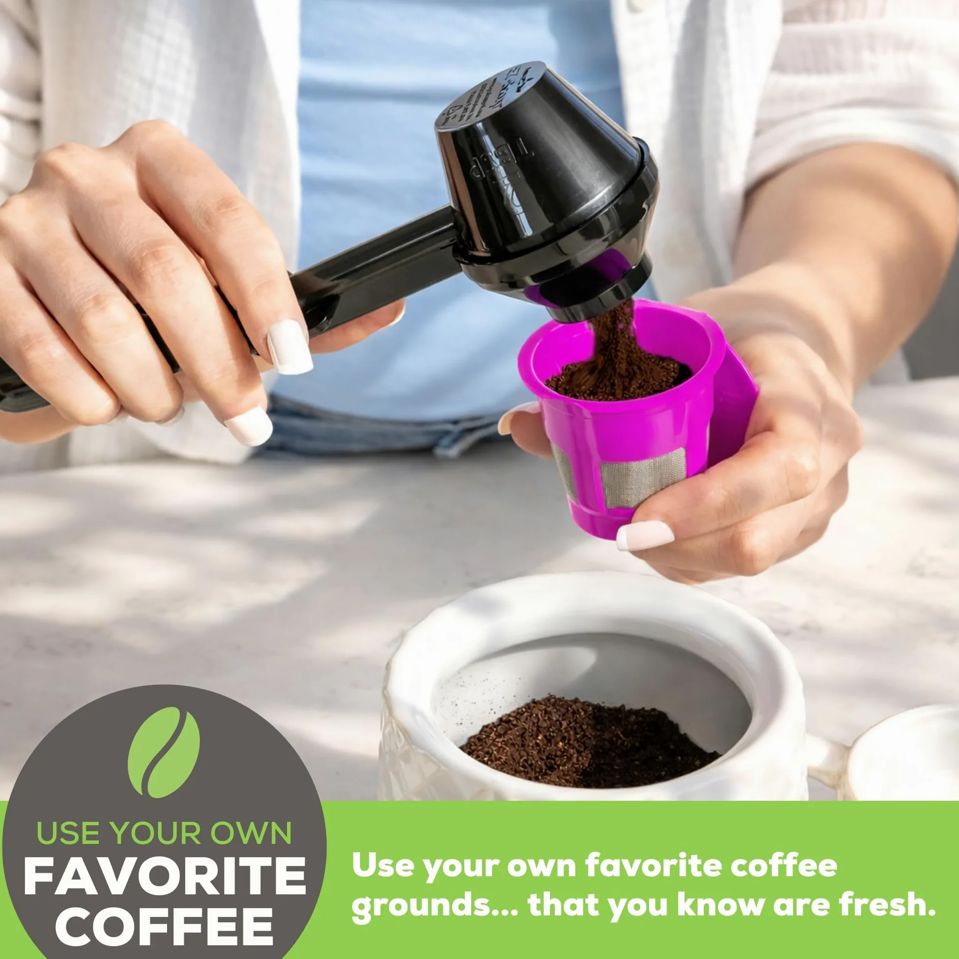 Perfect Pod - Paquete ahorro de cápsulas para rellenar café, con filtro reutilizables cafetera K Cup y pala compatibles cafeteras una sola taza Keurig K-Duo, K-Mini, 1.0, 2.0, serie Select