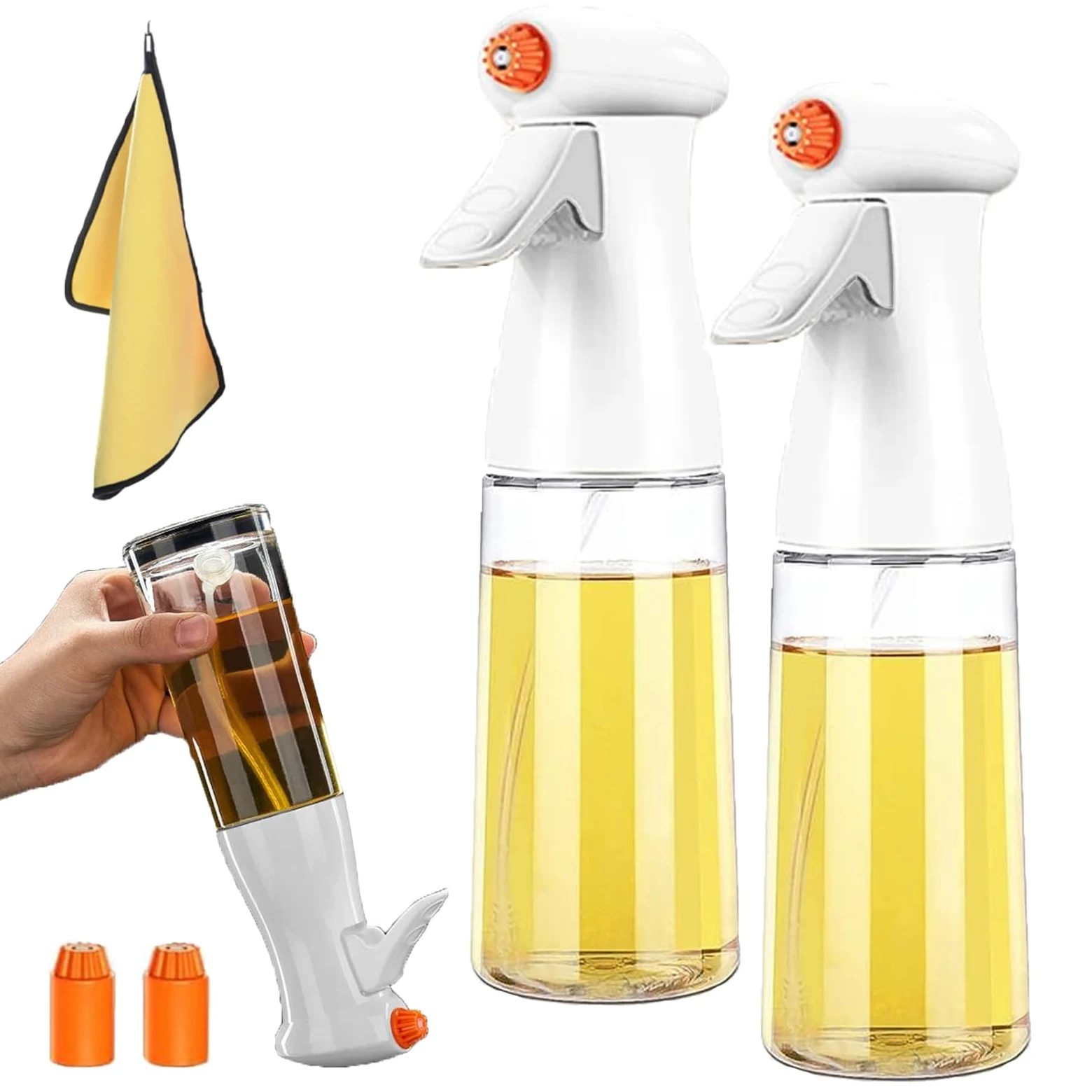 Jamle Oliver - Spray de aceite de 200 ml, pulverizador de aceitunas para cocinar, ampliamente adecuado para freidora de aire, barbacoa, hornear, ensalada (2 unidades-B)
