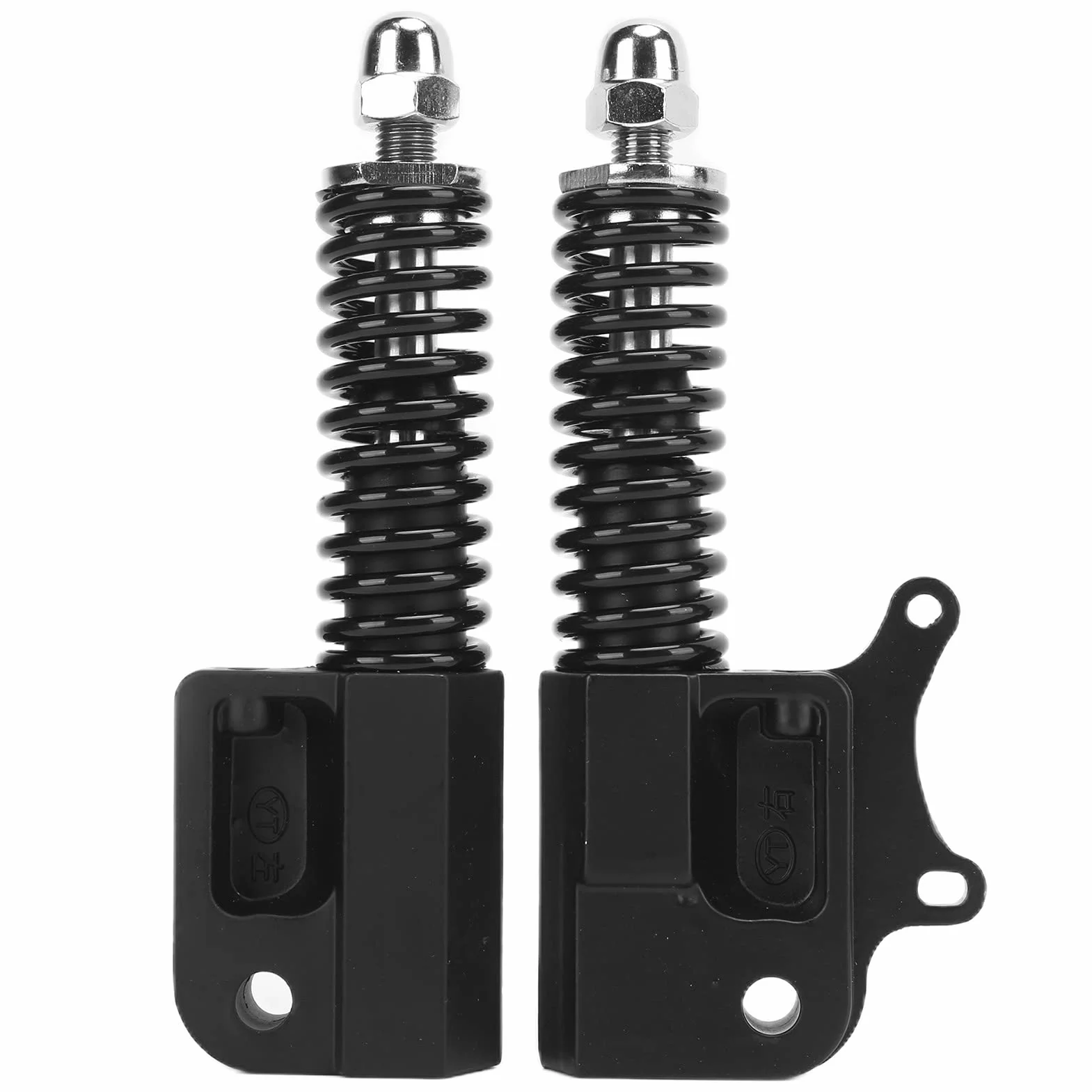 Scooter Eléctrico de 10 Pulgadas Horquilla Delantera Resorte Hidráulico Amortiguador Suspensión Amortiguadores de Vibración de Acero Inoxidable Par Negro Izquierdo y Derecho