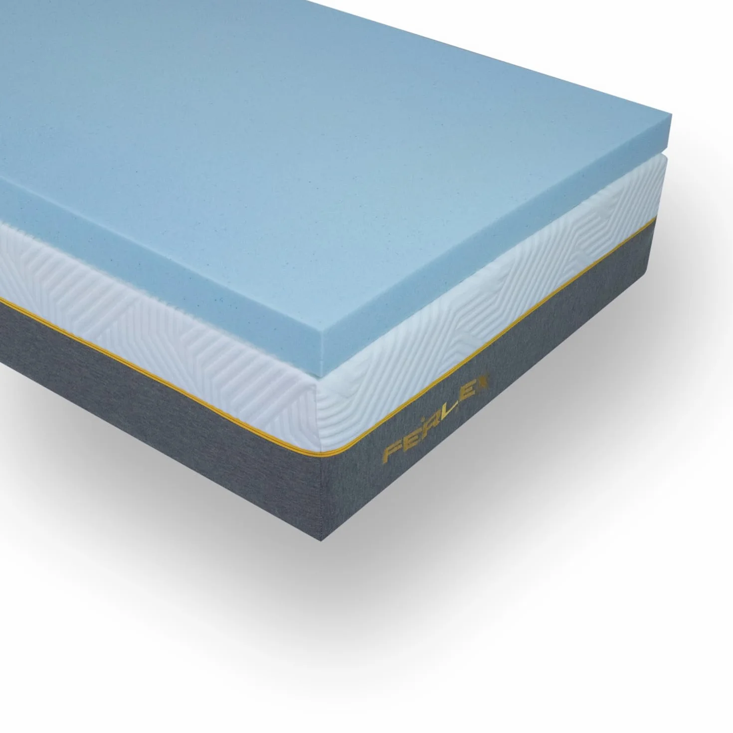 Ferlex - Topper Viscoelástico 5 cm | 135x190 cm | Partículas de Gel | Sobrecolchón | Topper para colchón y sofá