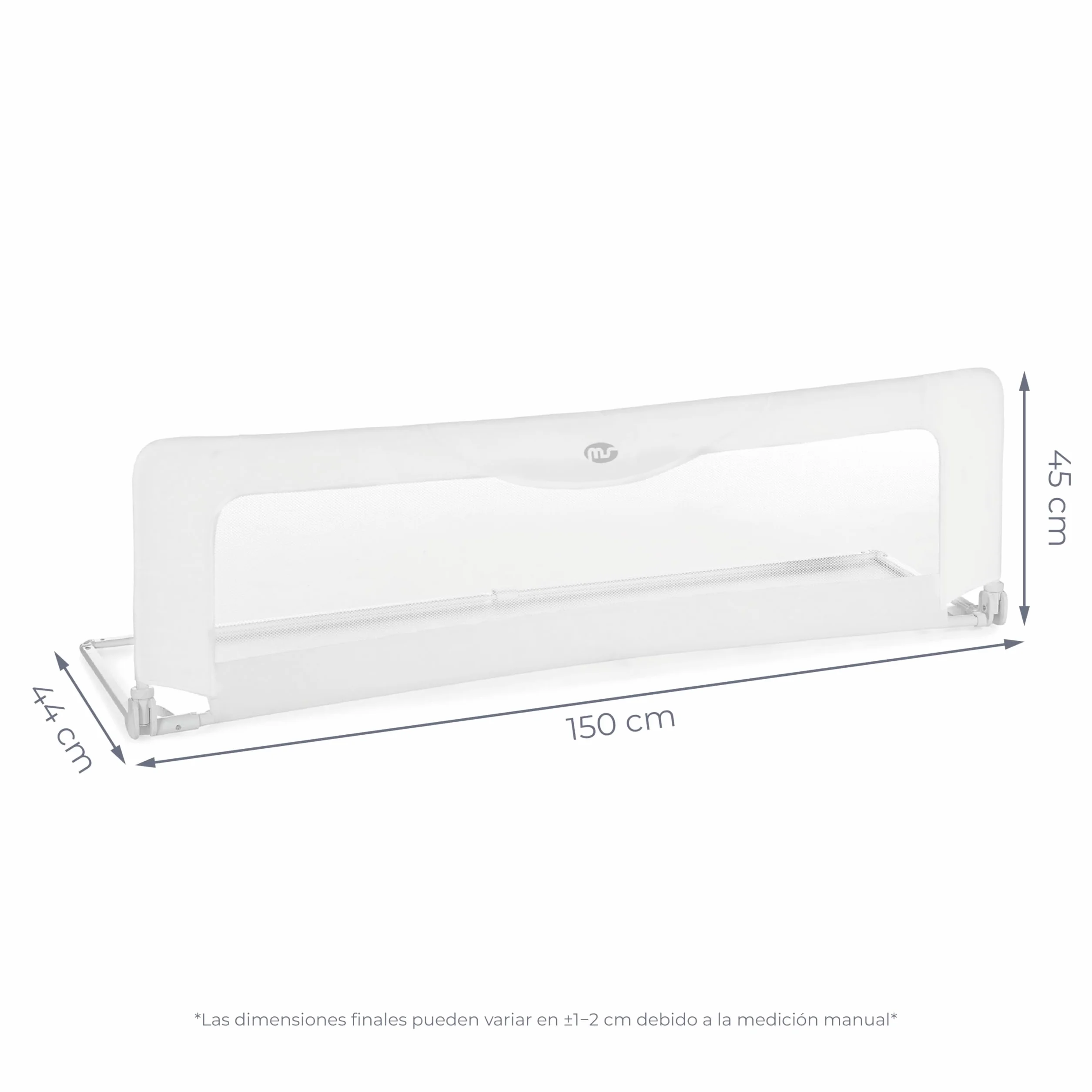 BabyWorld Barrera Básica Barandilla de Seguridad para Cama Infantil Plegable 150 cm