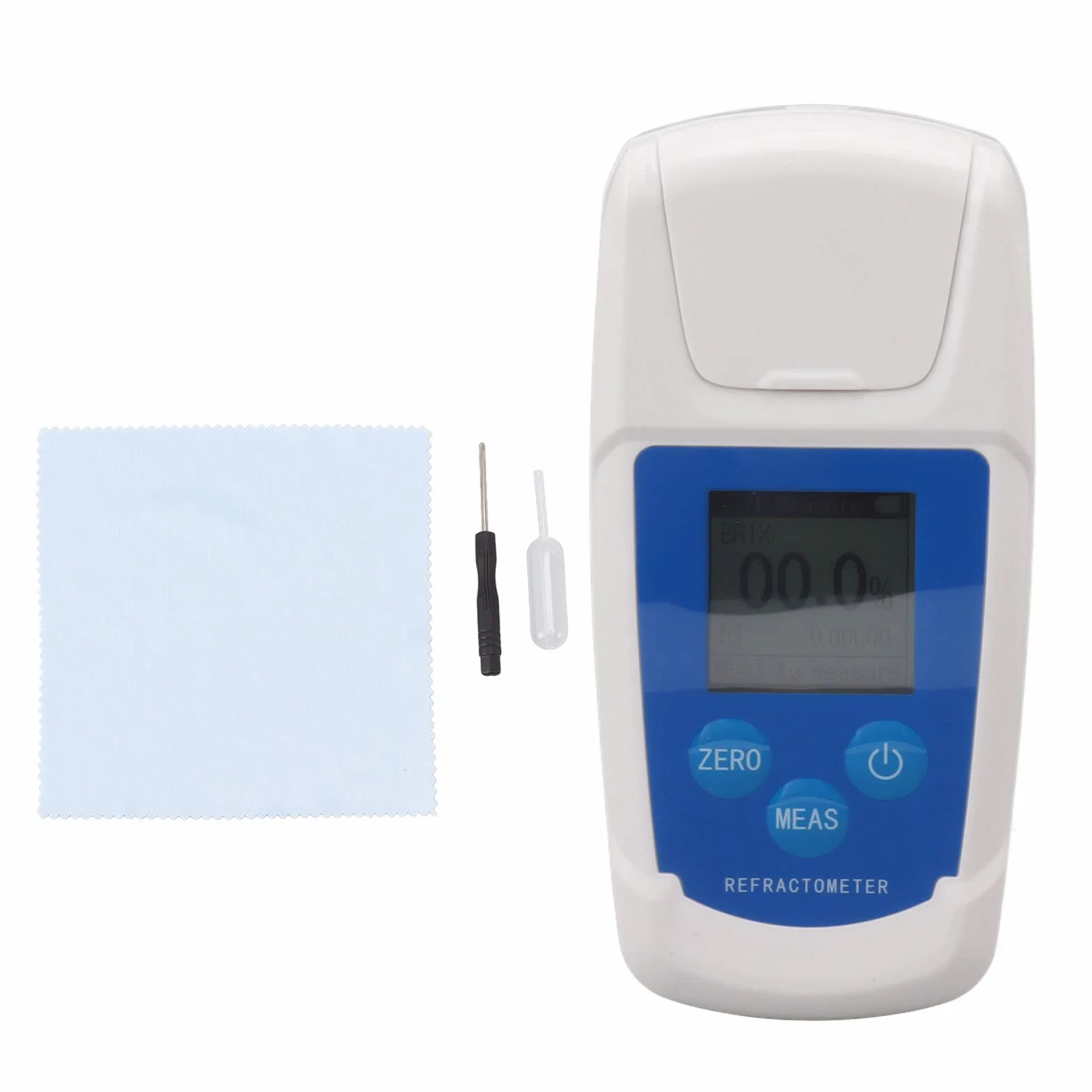 lyrlody Refractómetro Digital Brix, Dispositivo de Medición de Contenido de Azúcar con área ATC 0-55% Brix, para la Producción de Cerveza de café de Jugo de Fruta